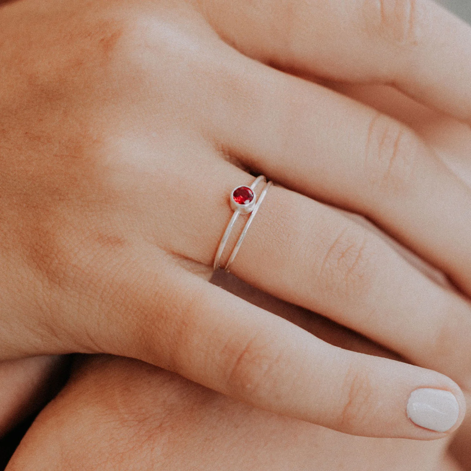 Copy of Garnet Solitaire Circa Ring | Favor Jewelry