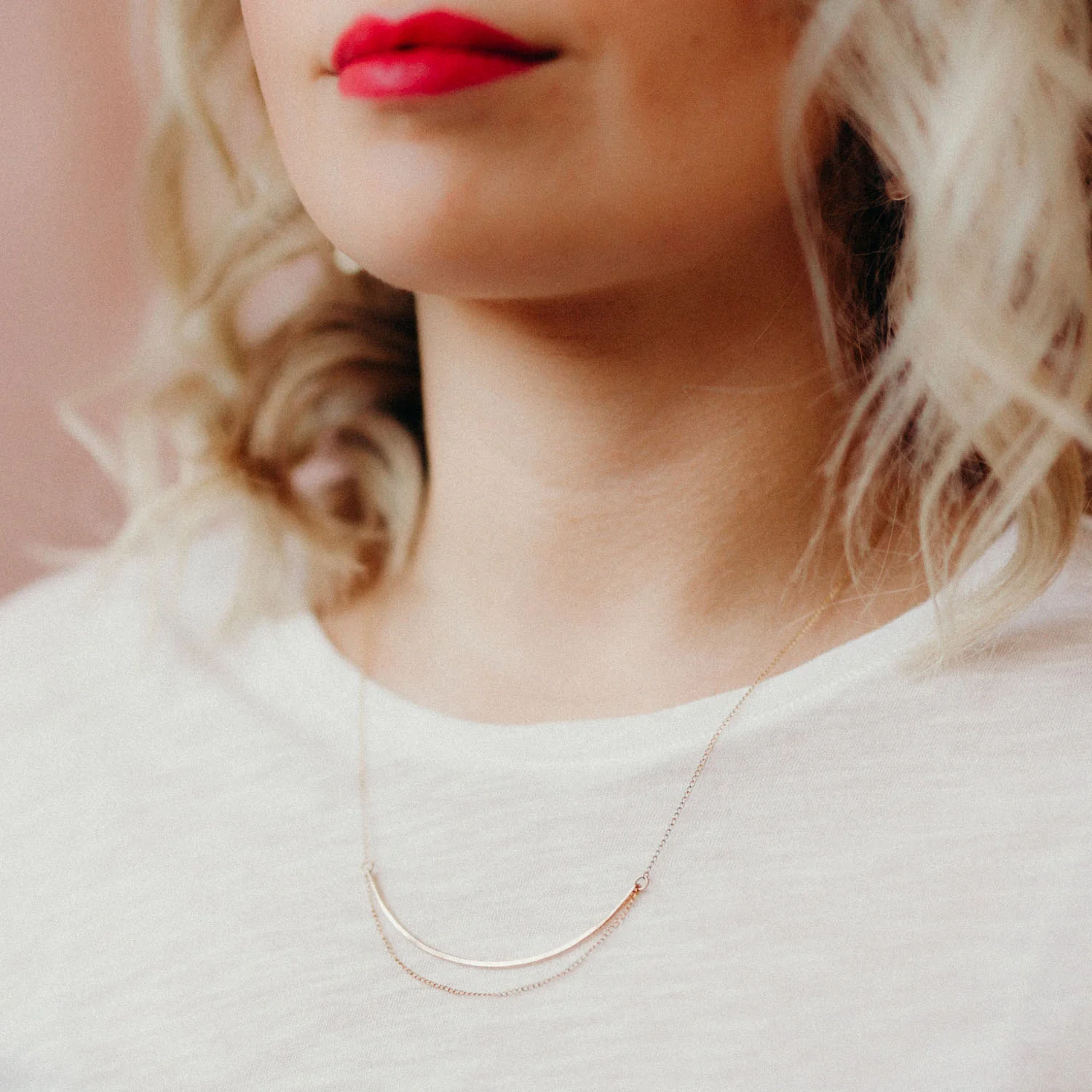 gold drape chain necklace from favor jewelry
