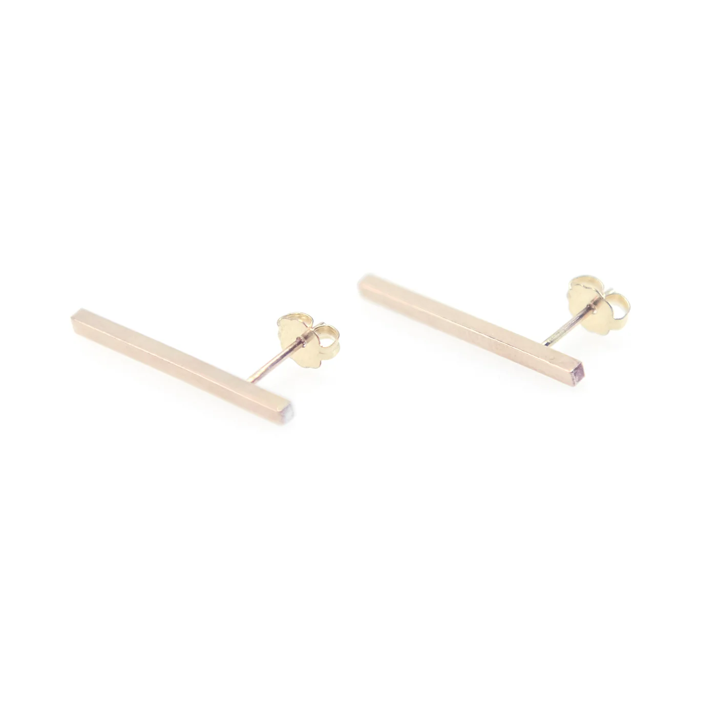 Minimal Long Bar Stitch Post Earrings