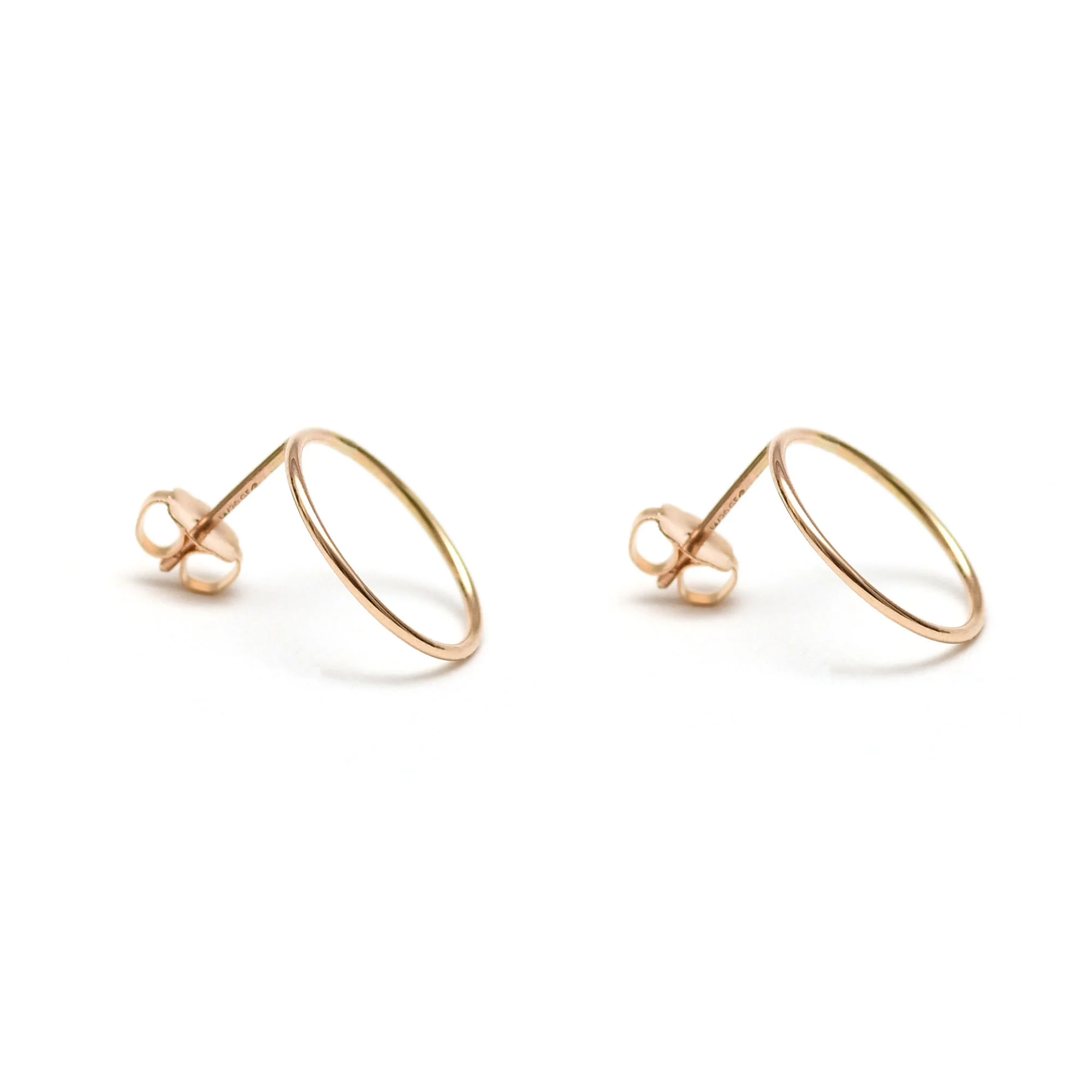 Larger Trace Open Circle Post Earrings from Favor Jewelry