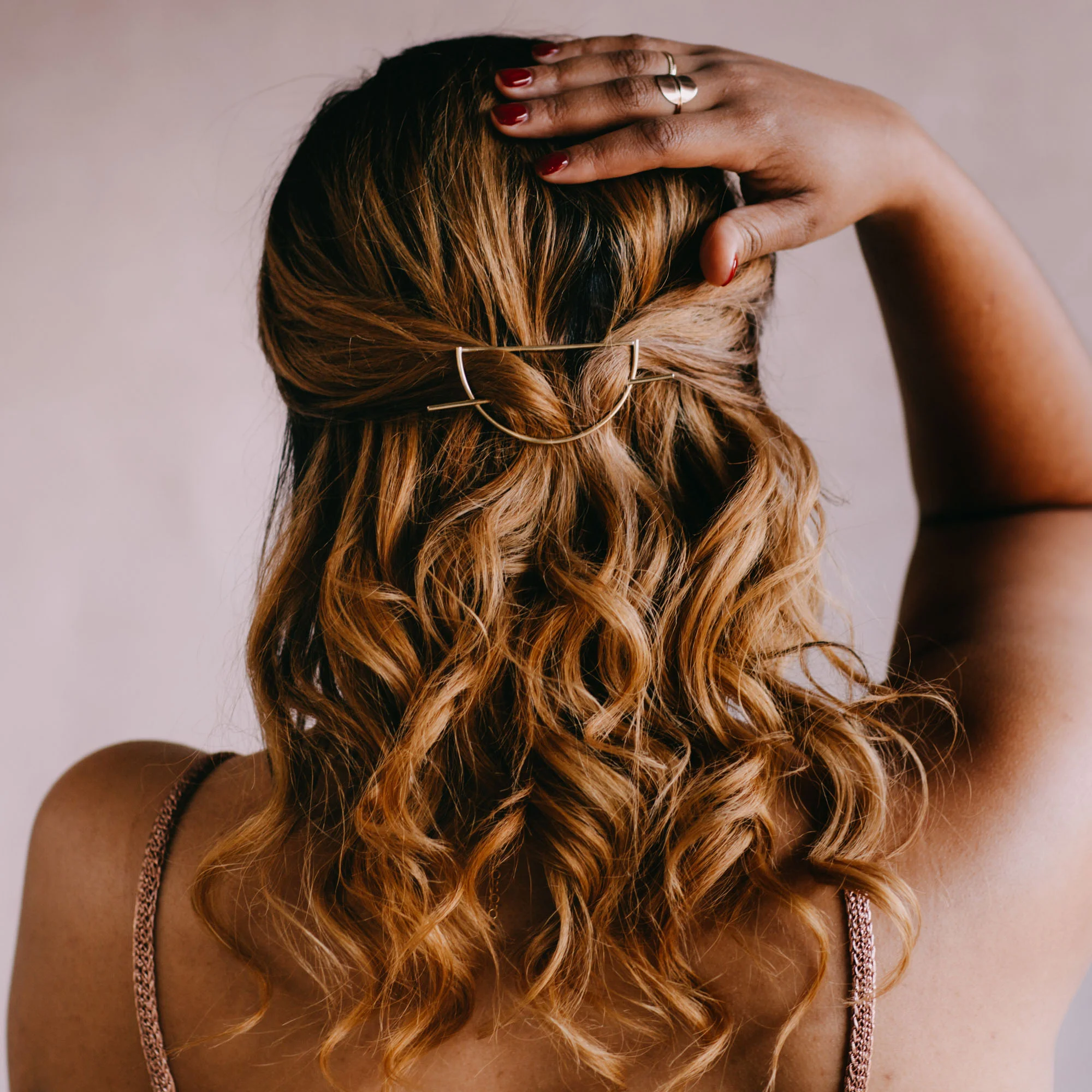 Minimal Brass Hair Pin by Favor Jewelry