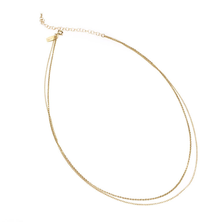 Tiny Garnet Ellipsis Layering Necklace — Favor Jewelry
