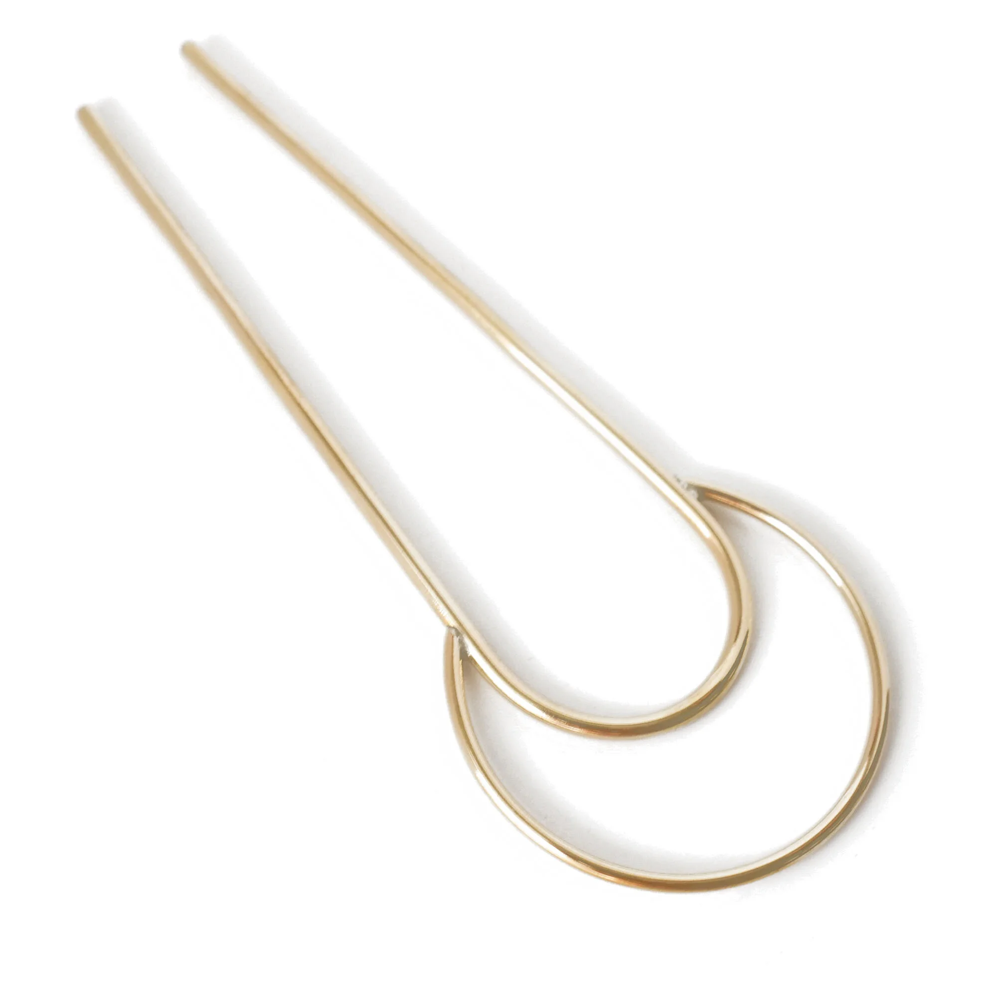 Brass Crescent Hair Pin — Favor Jewelry