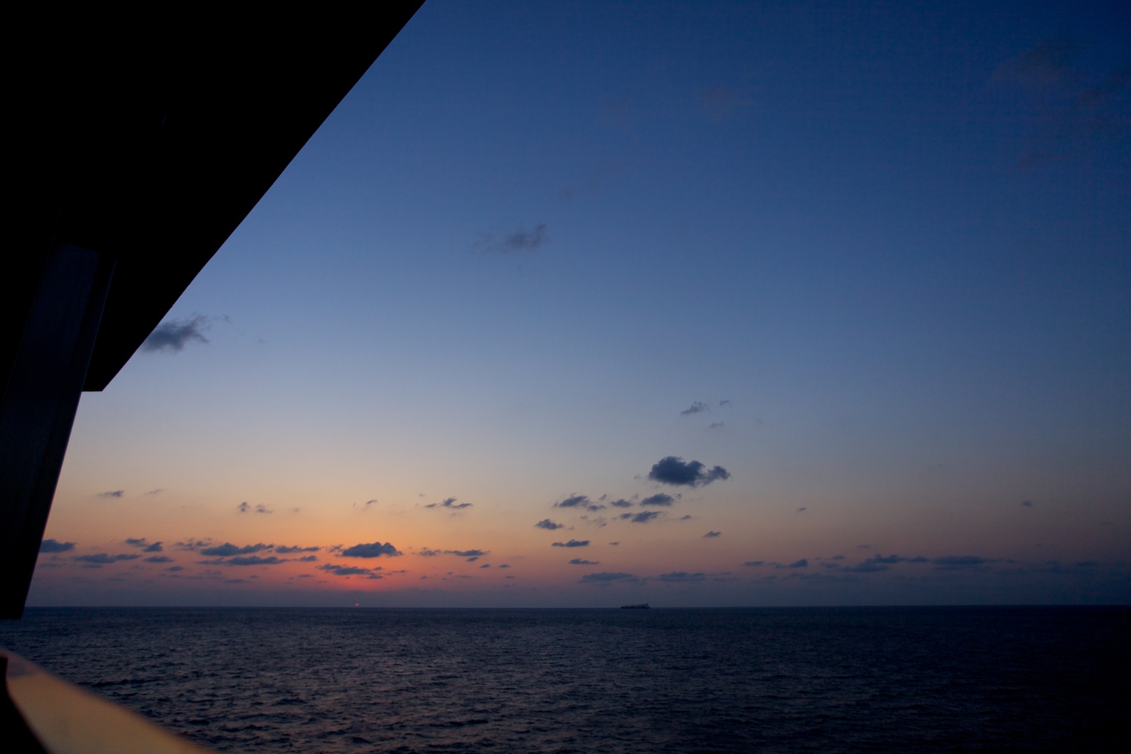 Sunset at sea aboard the Carnival Triumph
