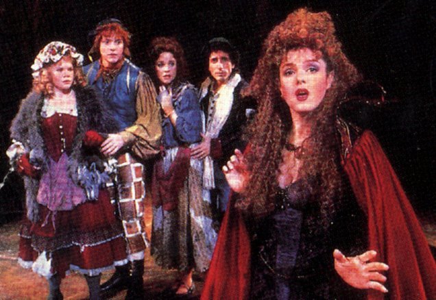 Into the Woods on Broadway. Original 1987-1989 cast, starring Bernadette Peters as The Witch.