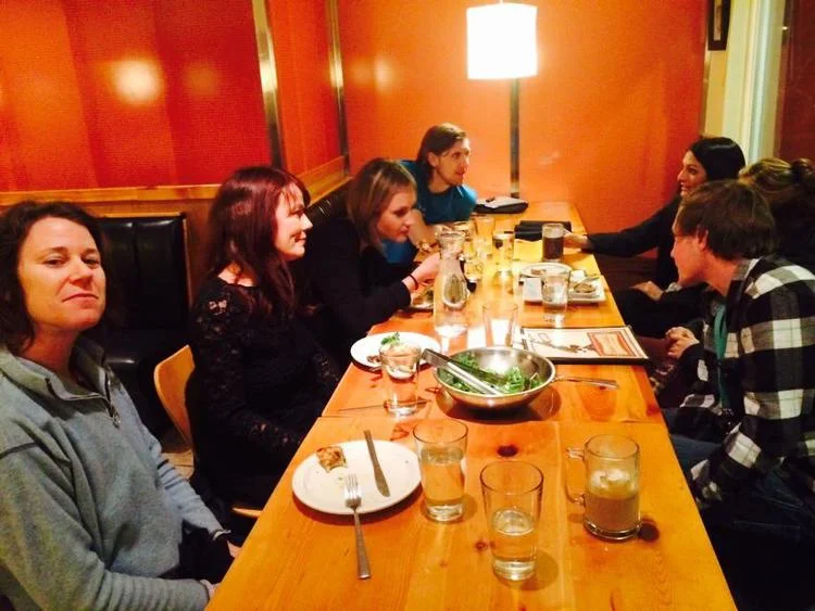 Post action activist dinner with some awesome people.