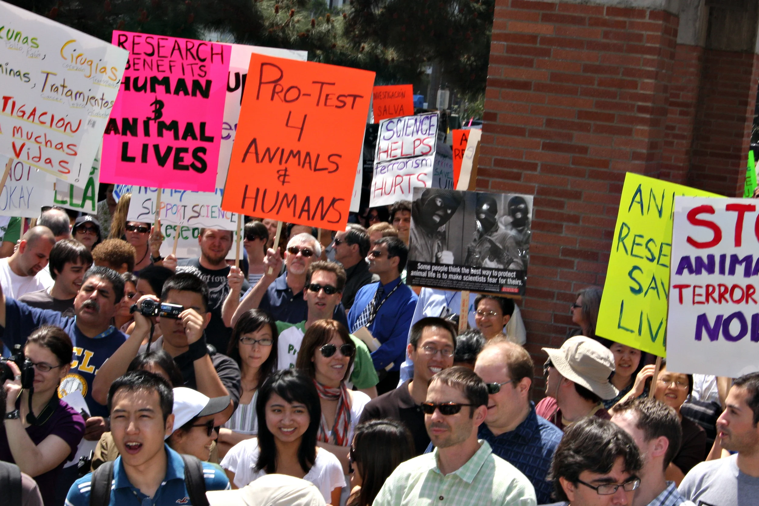 A recent pro-vivisection rally in Southern California had far more diversity than the typical animal rights protest. That has to change. 