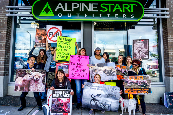 Activist group shot after a fur protest