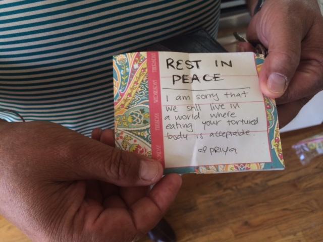 The note in my Dad's wallet.