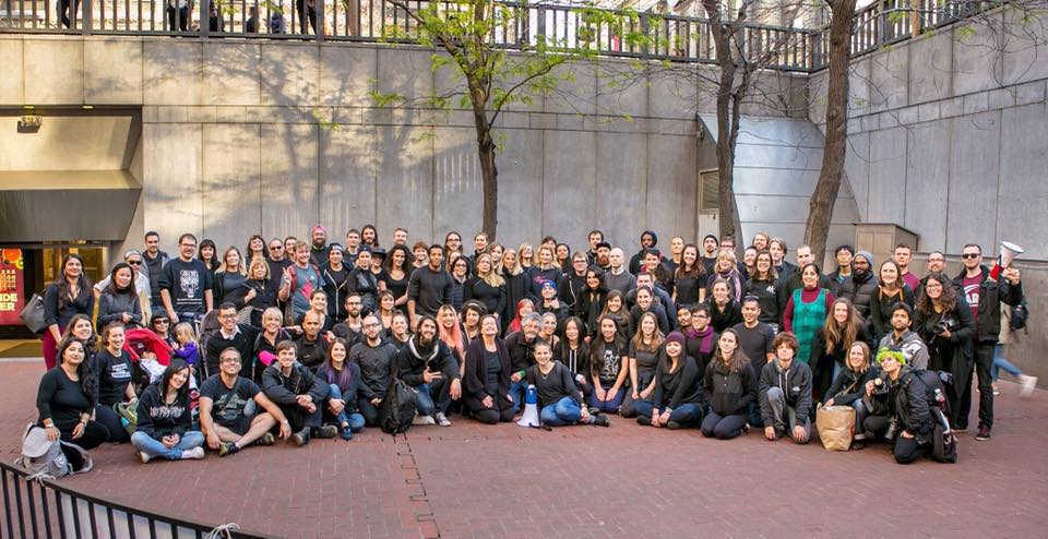 The Bay Area chapter after a protest in downtown San Francisco. 