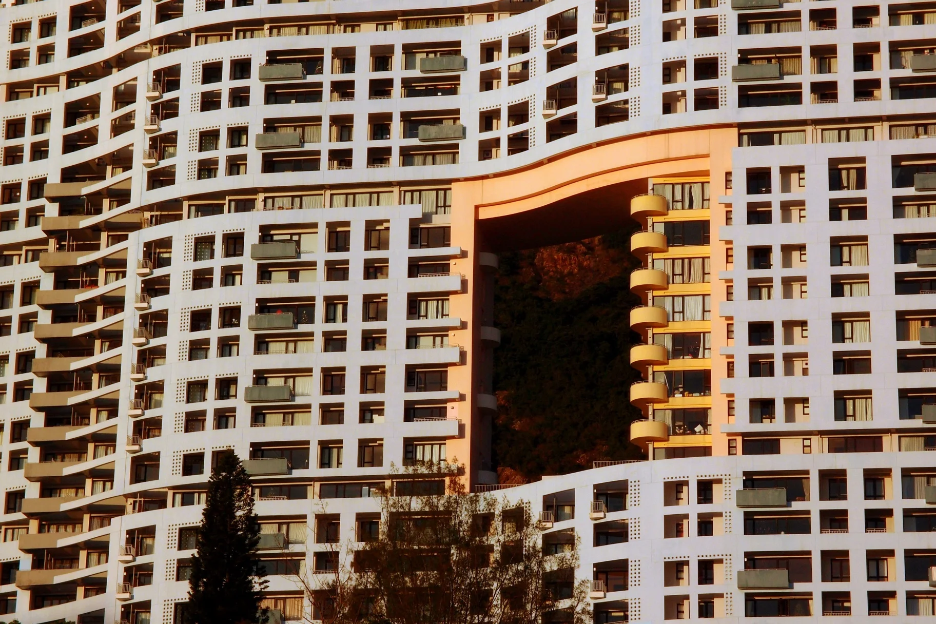 The famous Repulse Bay Apartments with the Feng Shui hole