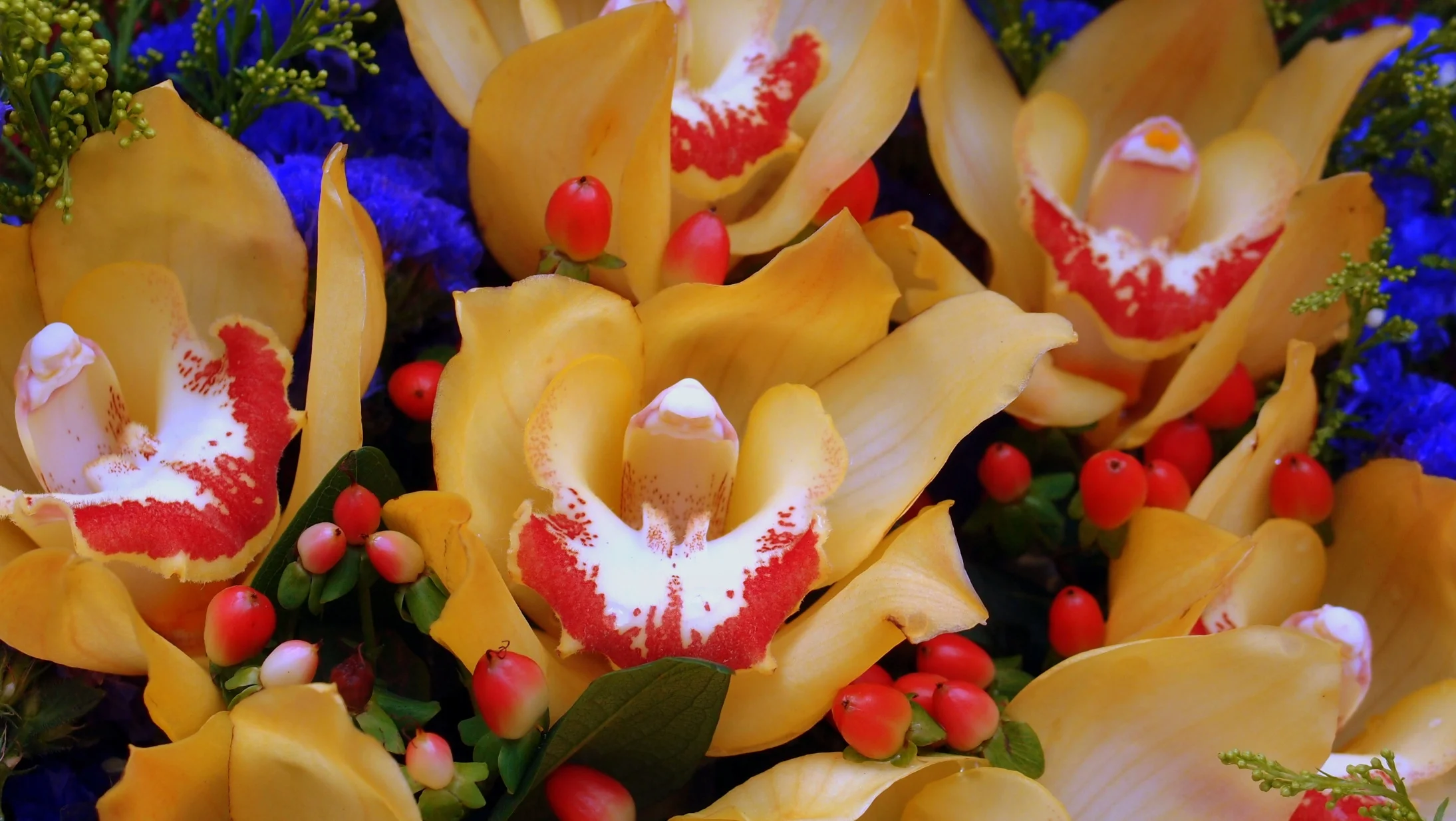 Without any trace of irony, flowers