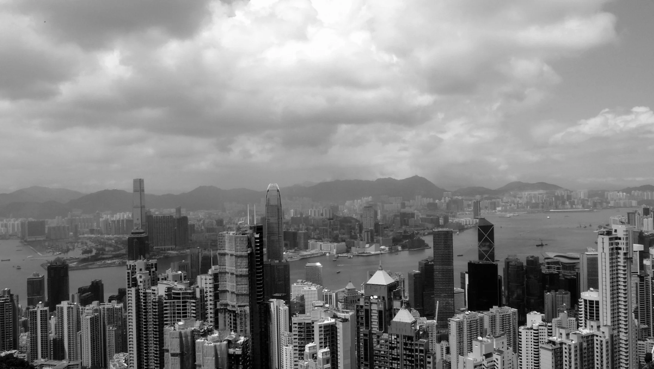 A black and white view