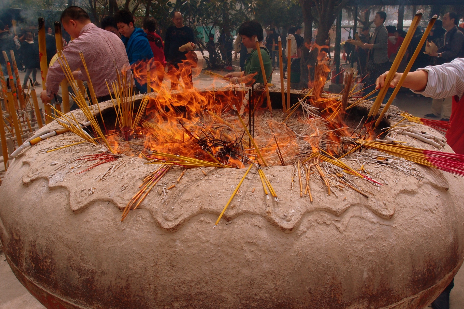 Igniting of joss sticks is allowed