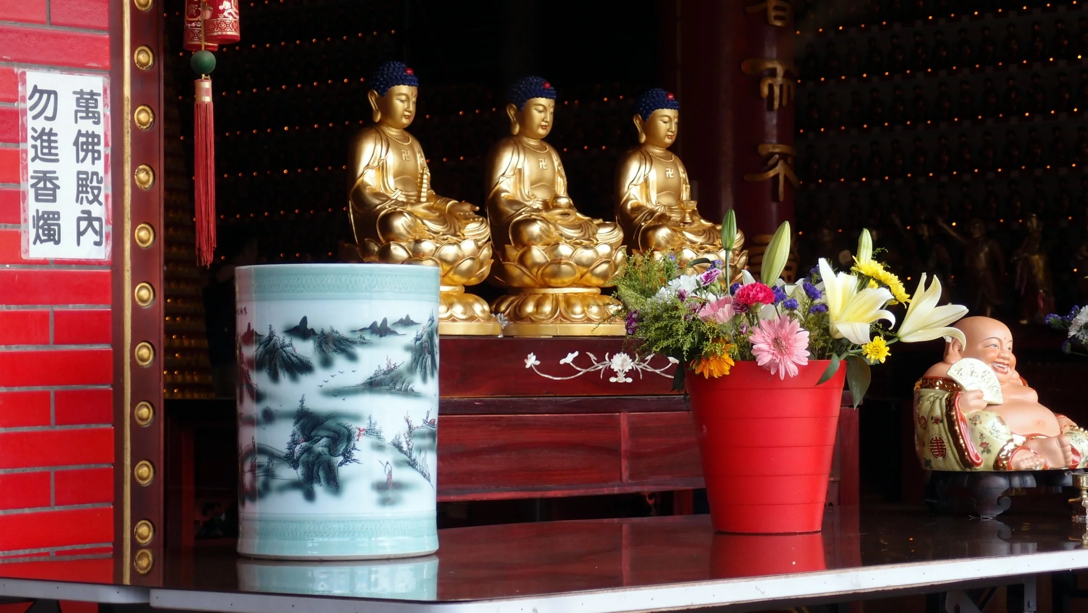The actual 10,000 Buddha Monastery - please note this is NOT a working Monastery, there are no monks it is run by lay people only