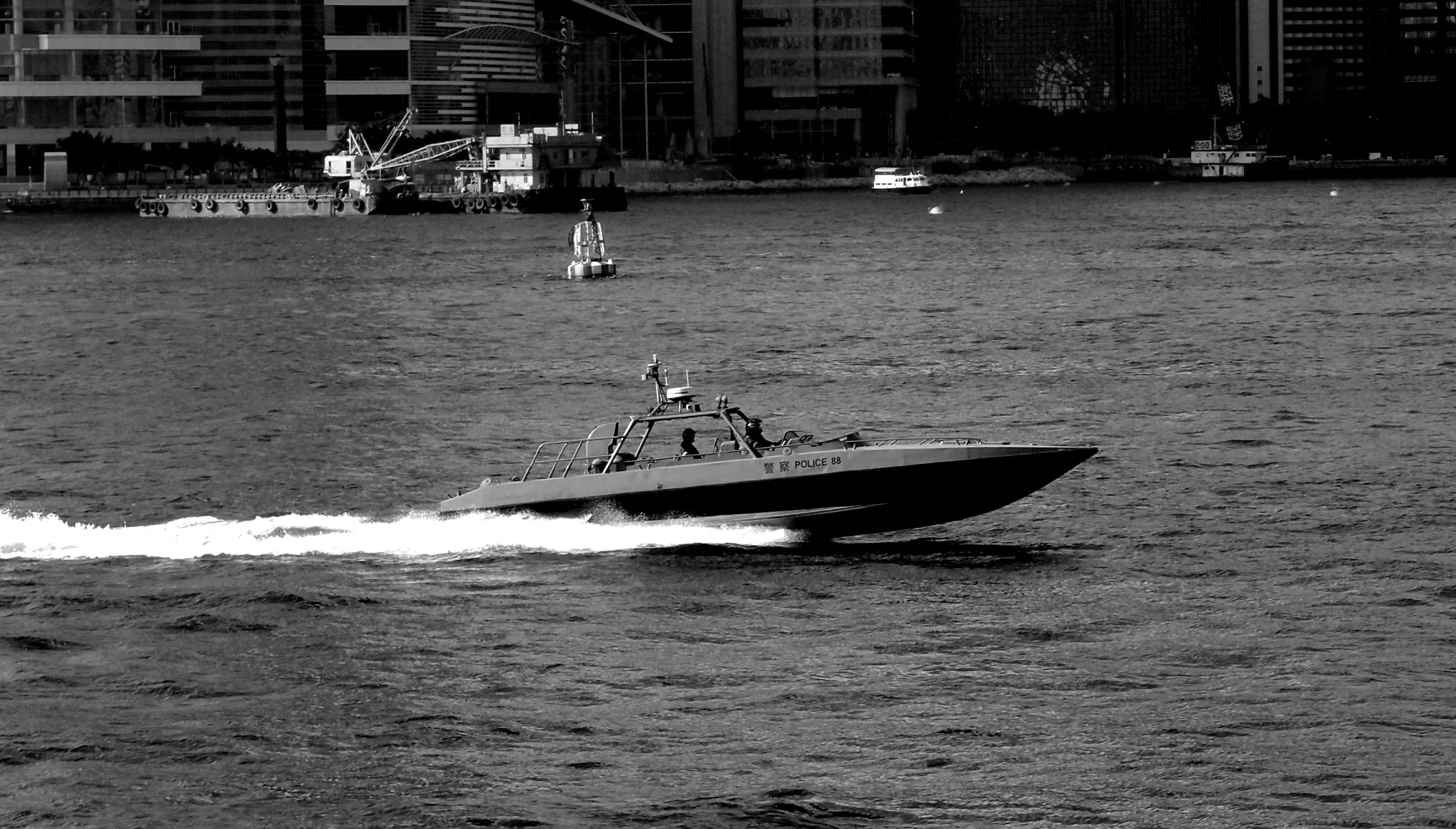 The Marine Police here have watched too much Miami Vice
