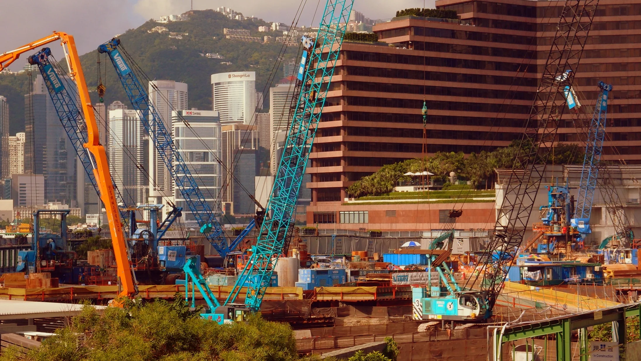 A very large building site
