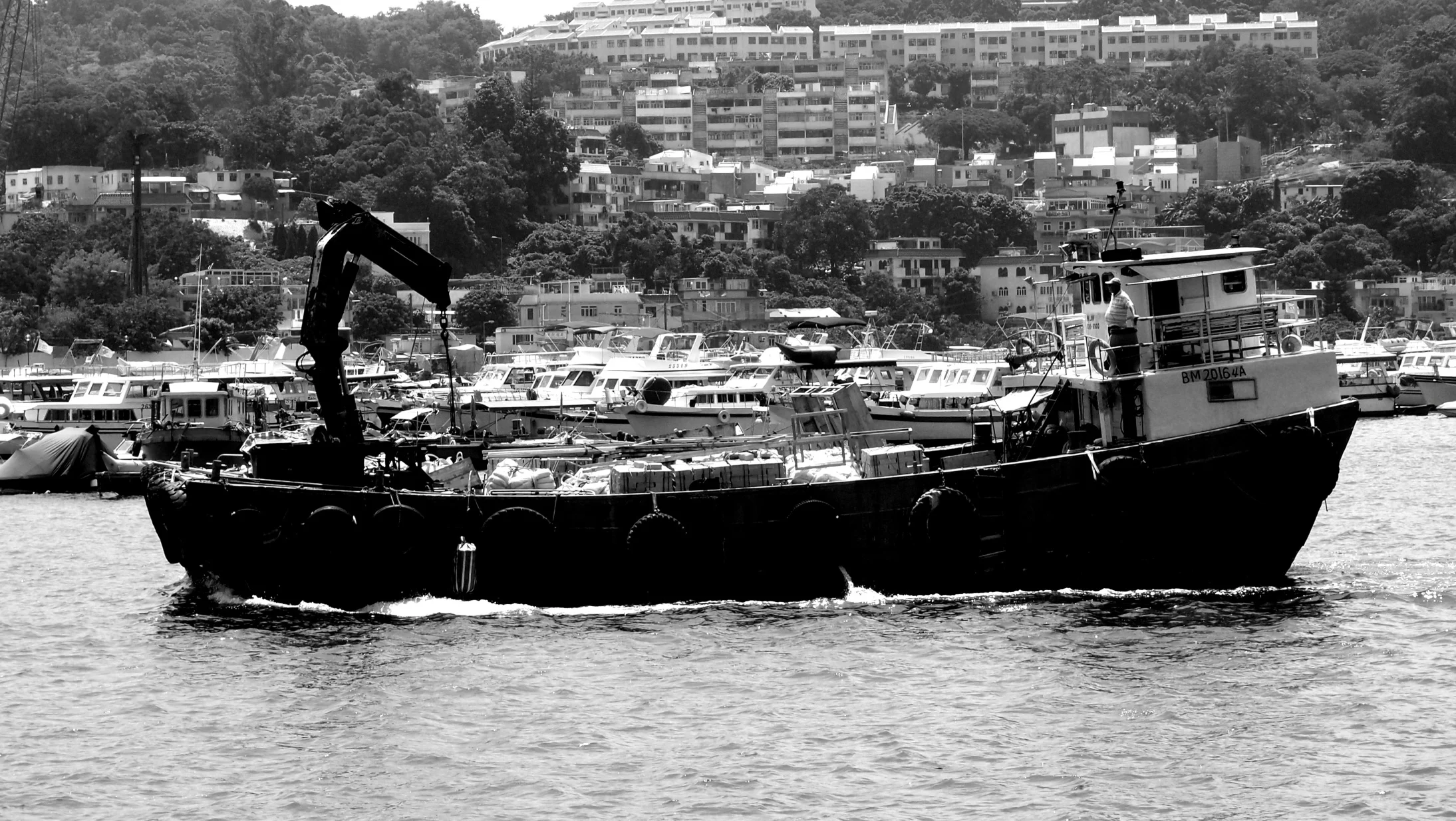 A boat in Sai King Harbour