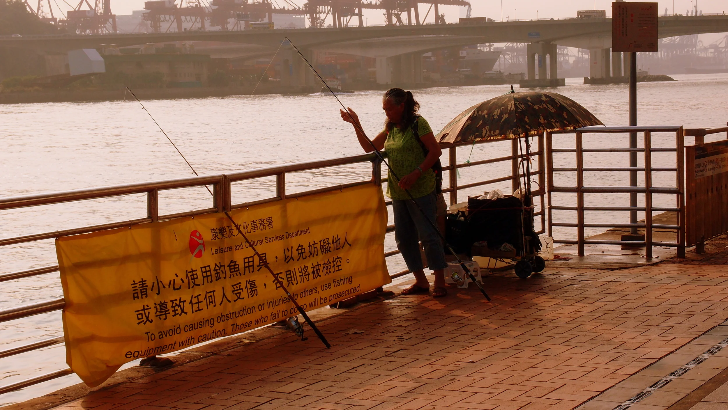 Some people just like to fish, it is typical that the morons who work at the Leisure and Cultural Services Department feel the need to threaten you with prosecution if you fish dangerously!