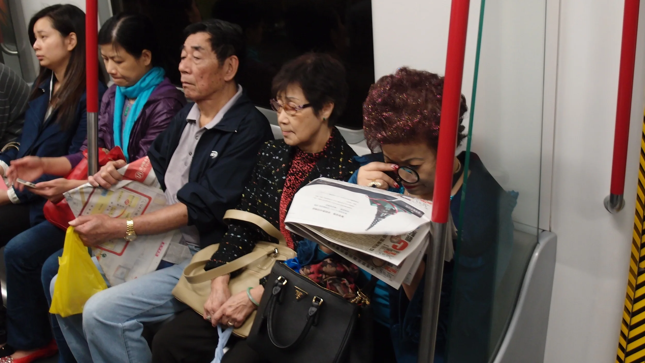 A rather odd, eccentric and very rich lady on the MTR
