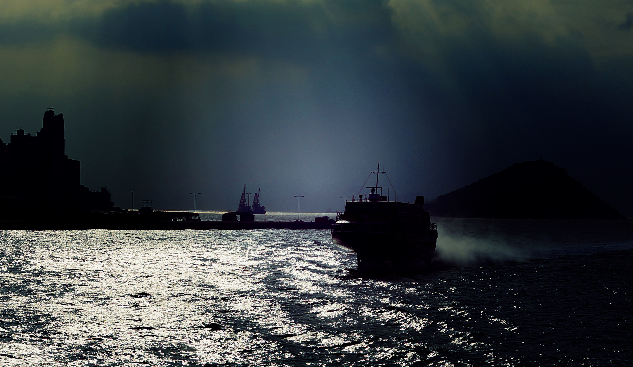 A slightly tricked out image of the awesome Macau Hydrofoils - they operate between Hong Kong and Macau and have Boeing engines which mean they travel pretty darn fast.. I love them!