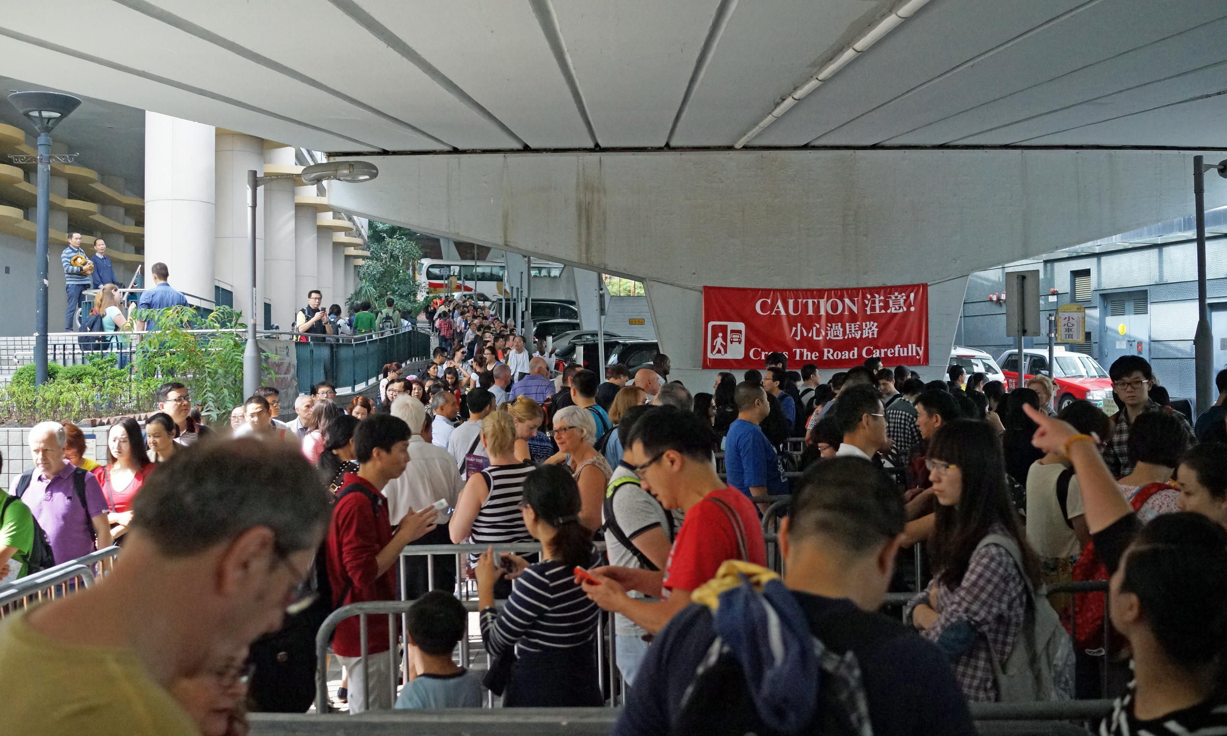 My advice - take a taxi to the Peak and come down on the tram (although the lines are getting worse as well coming down) you really only need to do the tram one way and going down is more fun.
