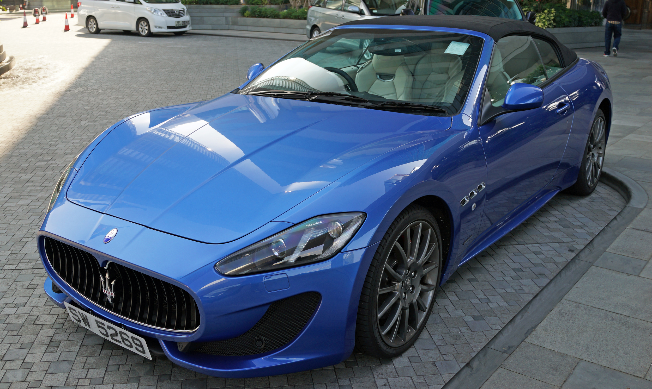 Love the colour of this rather splendid Maserati parked at the J W Marriott Hotel