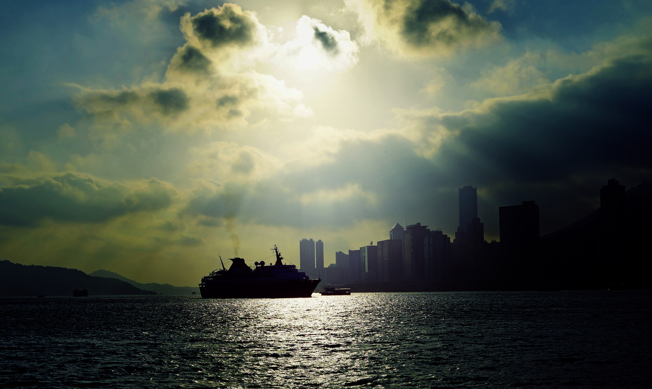 I am not often in Hung Hom, Kowloon at 8am so it was nice to get an "almost" sunrise image showing one of our 8 gambling ships returning to Hong Kong.