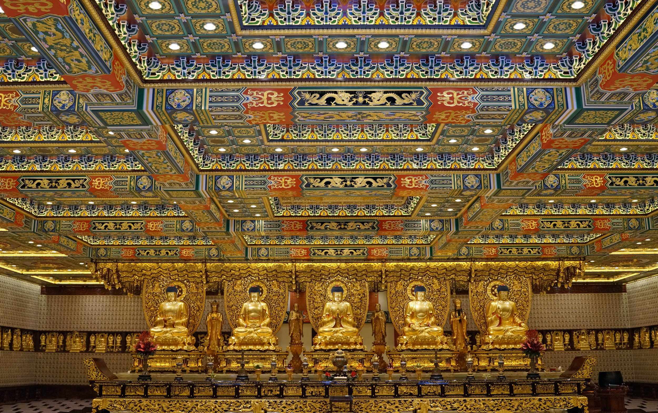 I am not even sure if it is open but the long delayed opening of the new Po Lin Monastery seems to have quietly happened, you cannot enter but you can get close to take images and by golly it is magnificent. The roof is simply amazing. The Po Lin Monastery is next to the Big Buddha on Lantau Island.