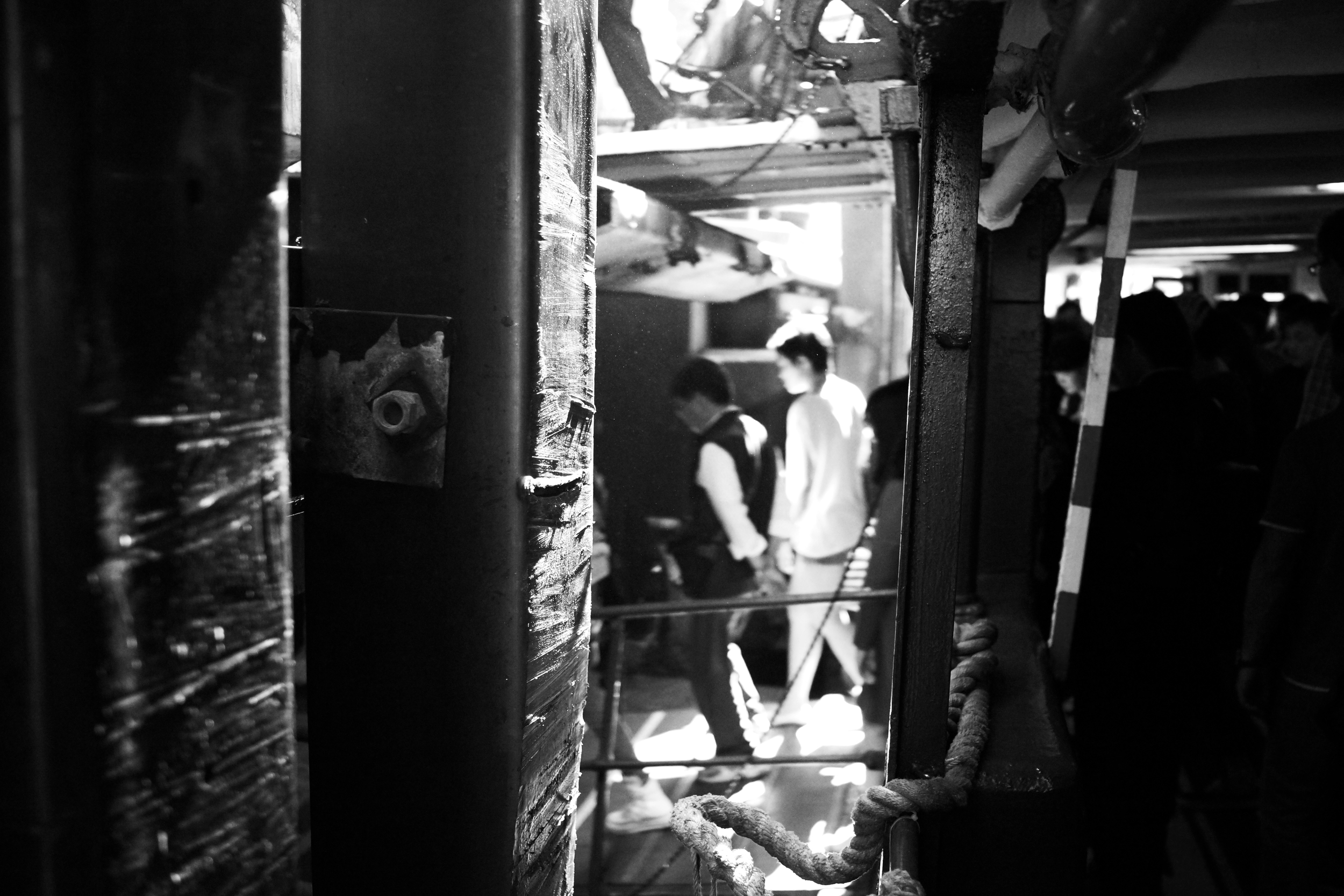 A moody image aboard the Star Ferry -