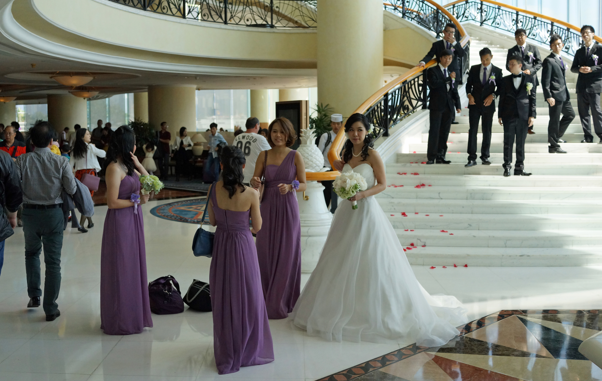 The Harbour Grand Kowloon Hotel in Hung Hom is a firm favourite with wedding parties (it has a gorgeous staircase and killer views)...