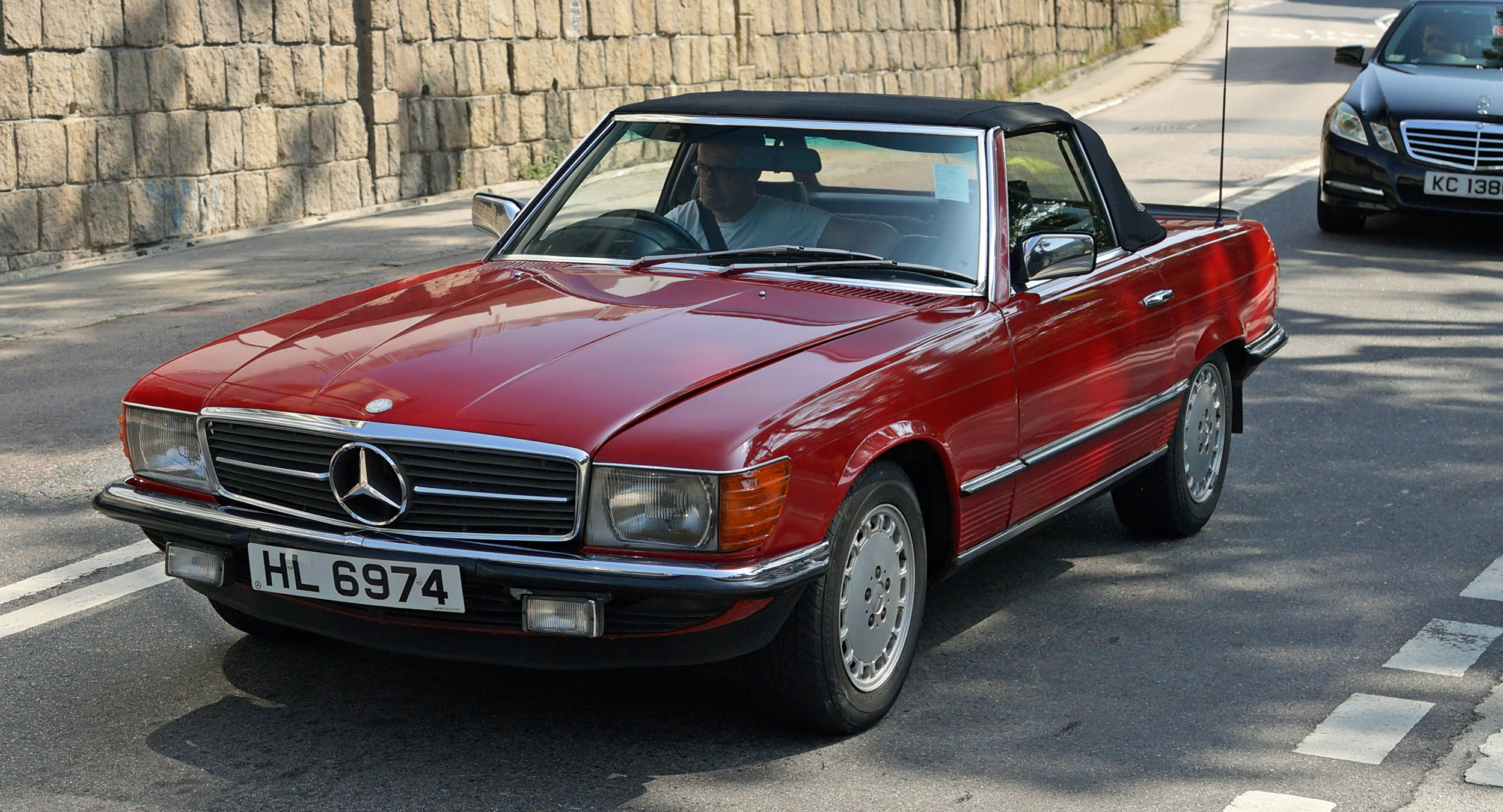 A classic Mercedes Benz sports car and the perfect car for a sunny Sunday drive