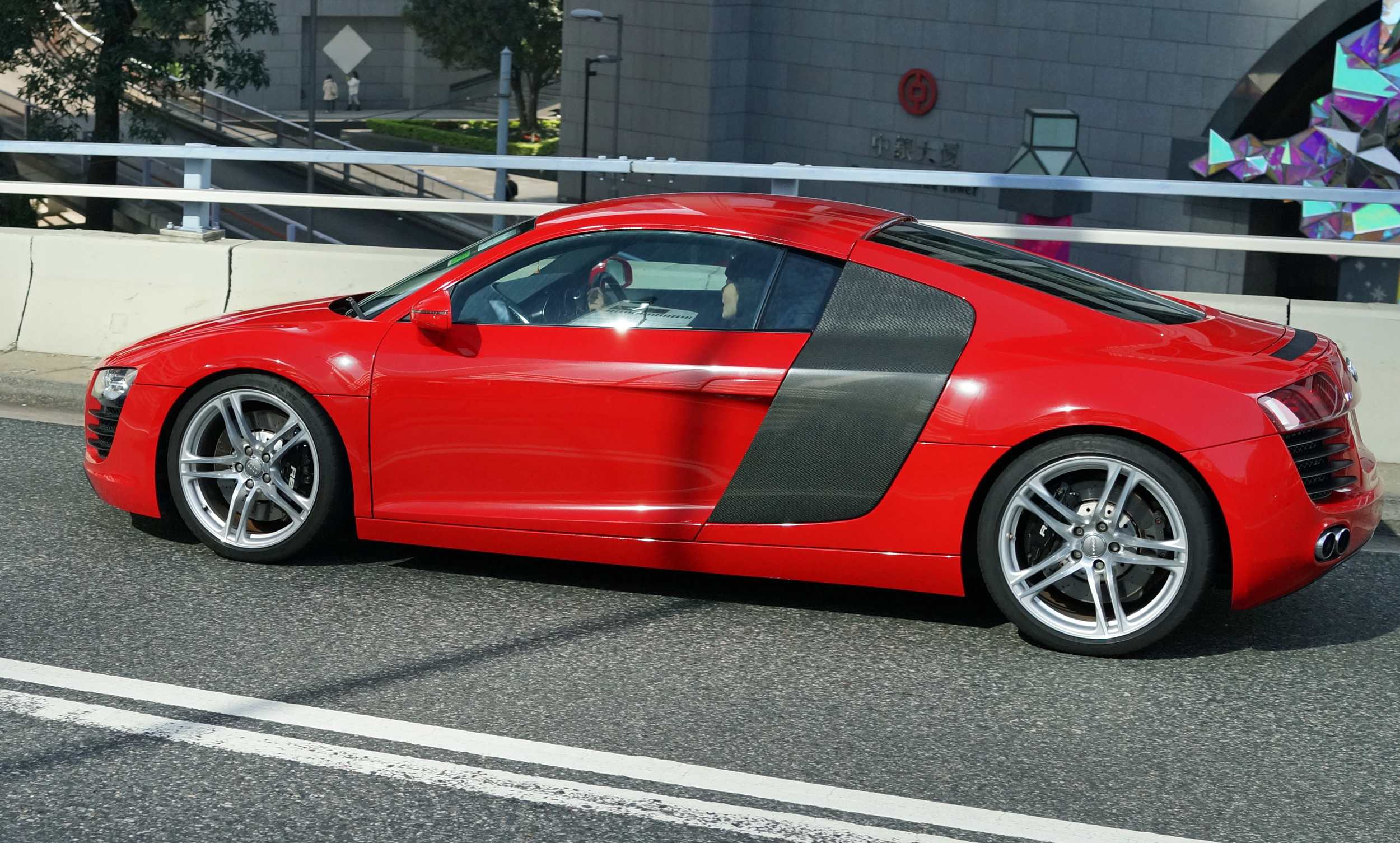 The amazing Audi R8 although I have to admit I do not like this colour for this car - it looks fabulous in burnt orange!