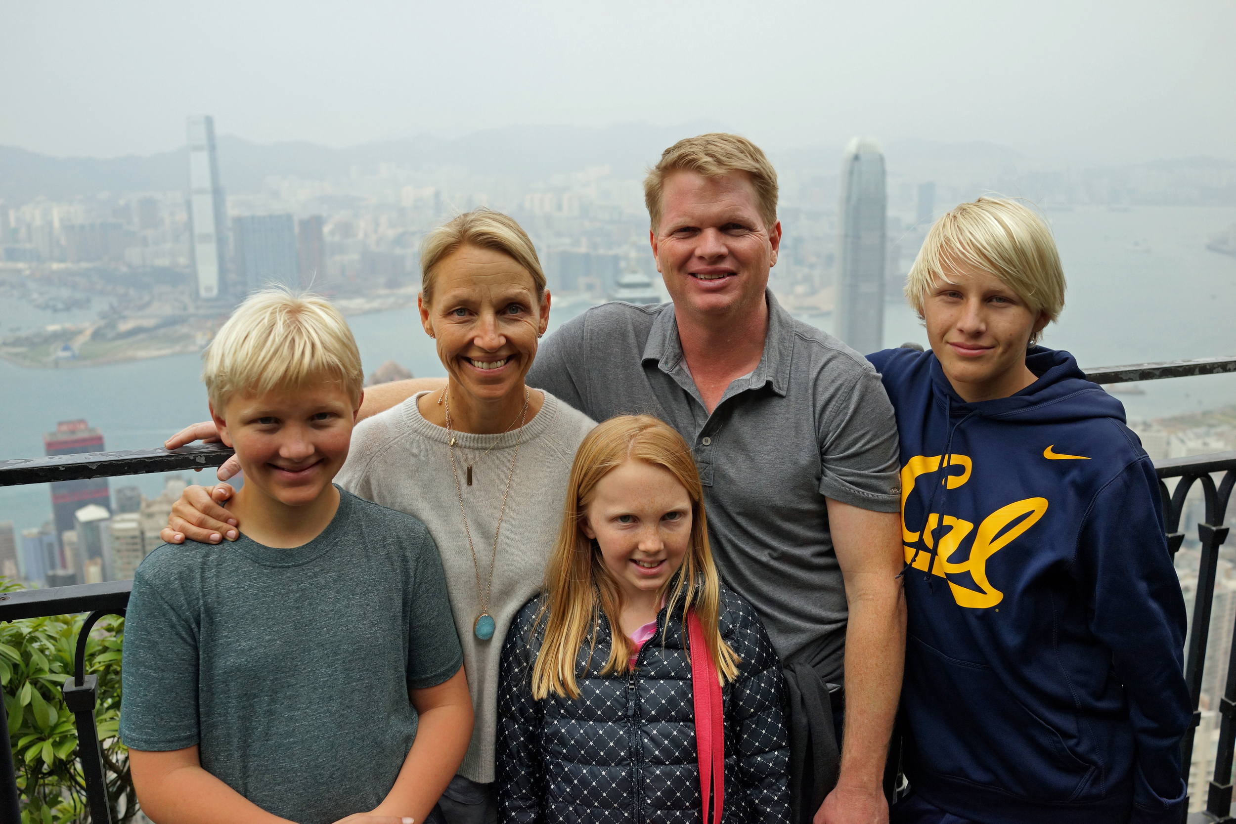 Meet the Archers - they enjoyed the magnificent views of Hong Kong from my spot at the Peak