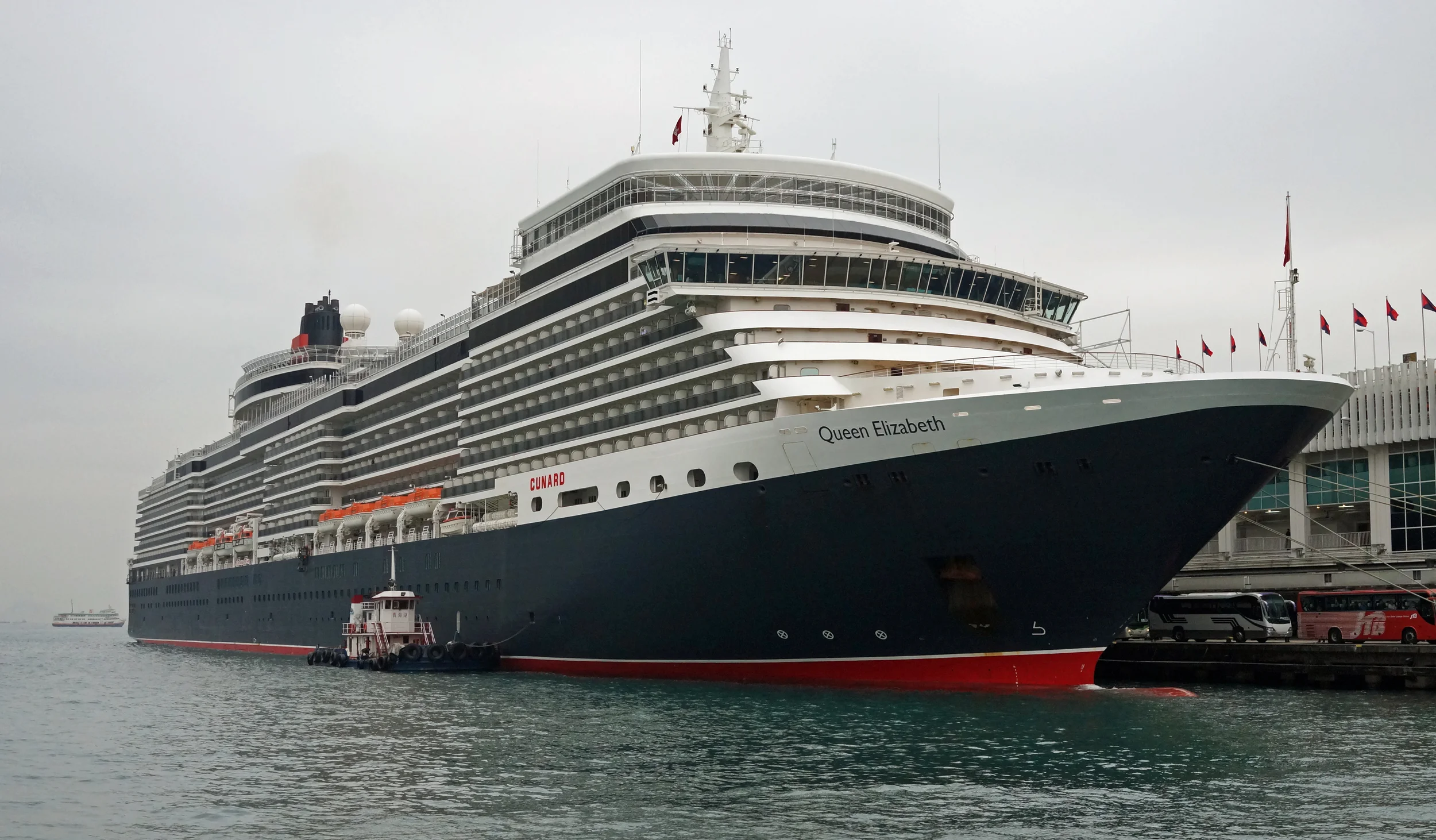 What an absolutely magnificent vessel - the Queen Elizabeth, which was here in March 2015. -
