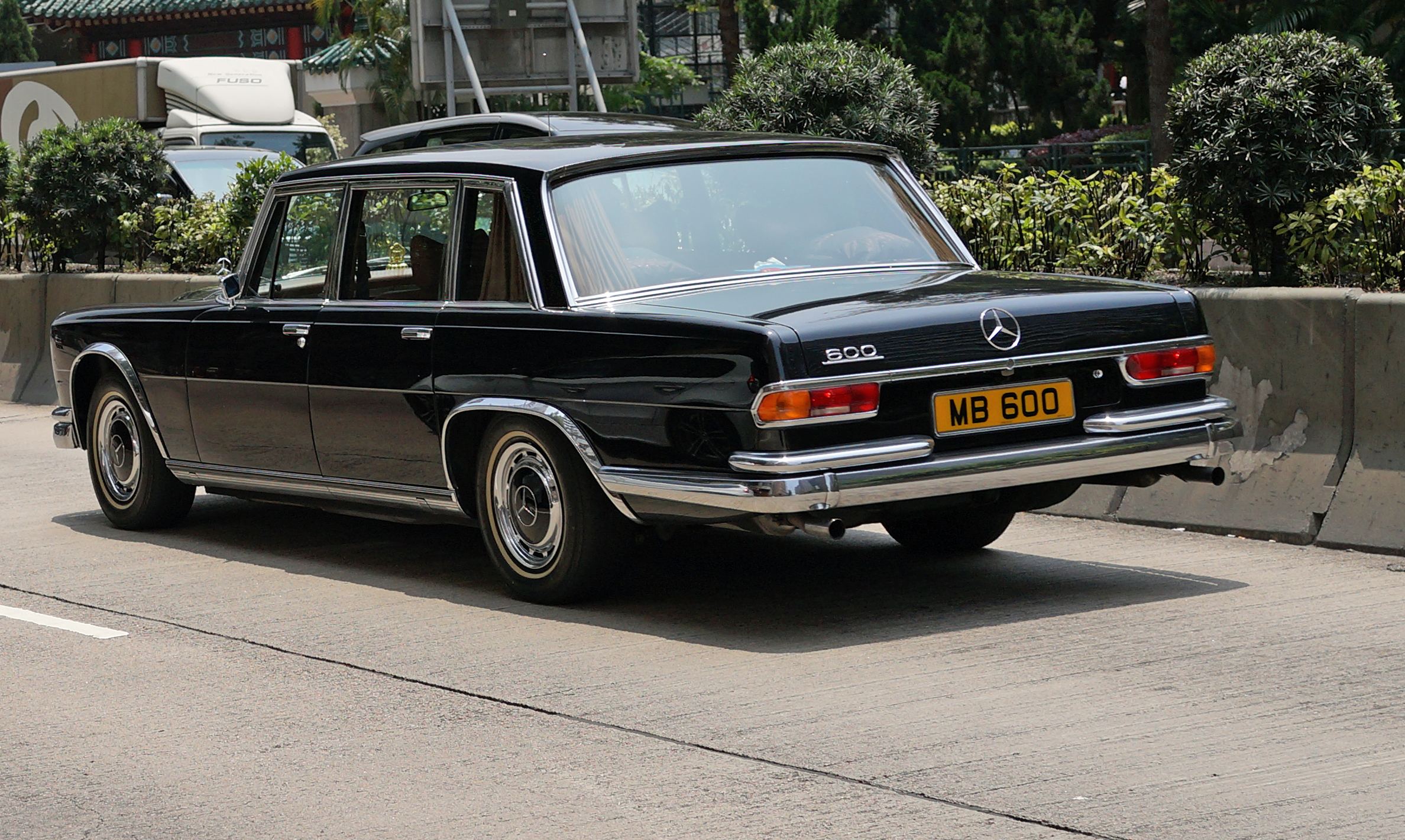 This is the awesome classic Mercedes Benz 600, they used to be a common sight on Hong Kong roads in the 70's and 80's (and only 2,677 of them were ever made) so I imagine this car is worth a few bob and it looks to be in immaculate condition.