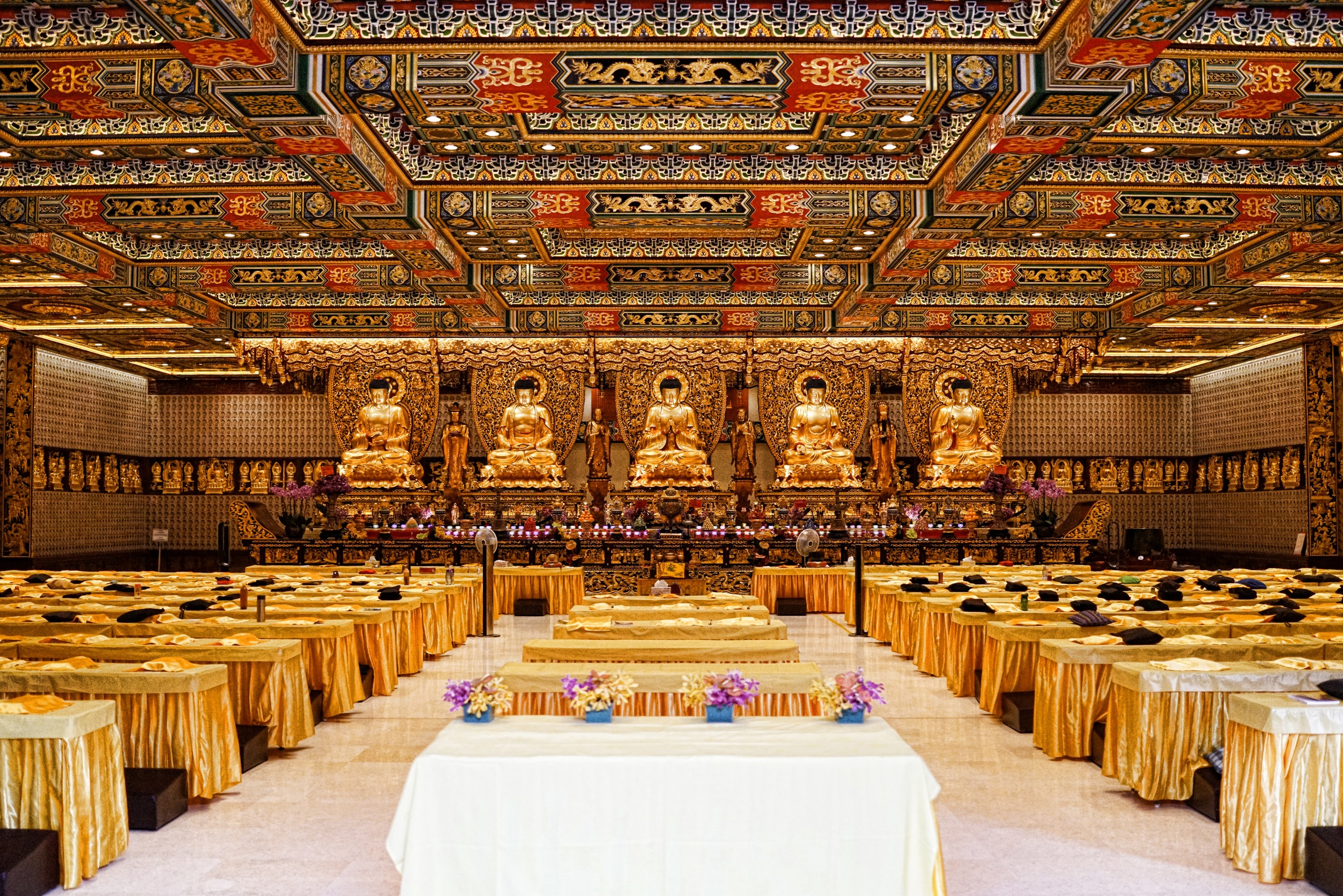 It does not matter how many times I visit the Po Lin Monastery on Lantau Island I am always gobsmacked by the interior, simply amazing..
