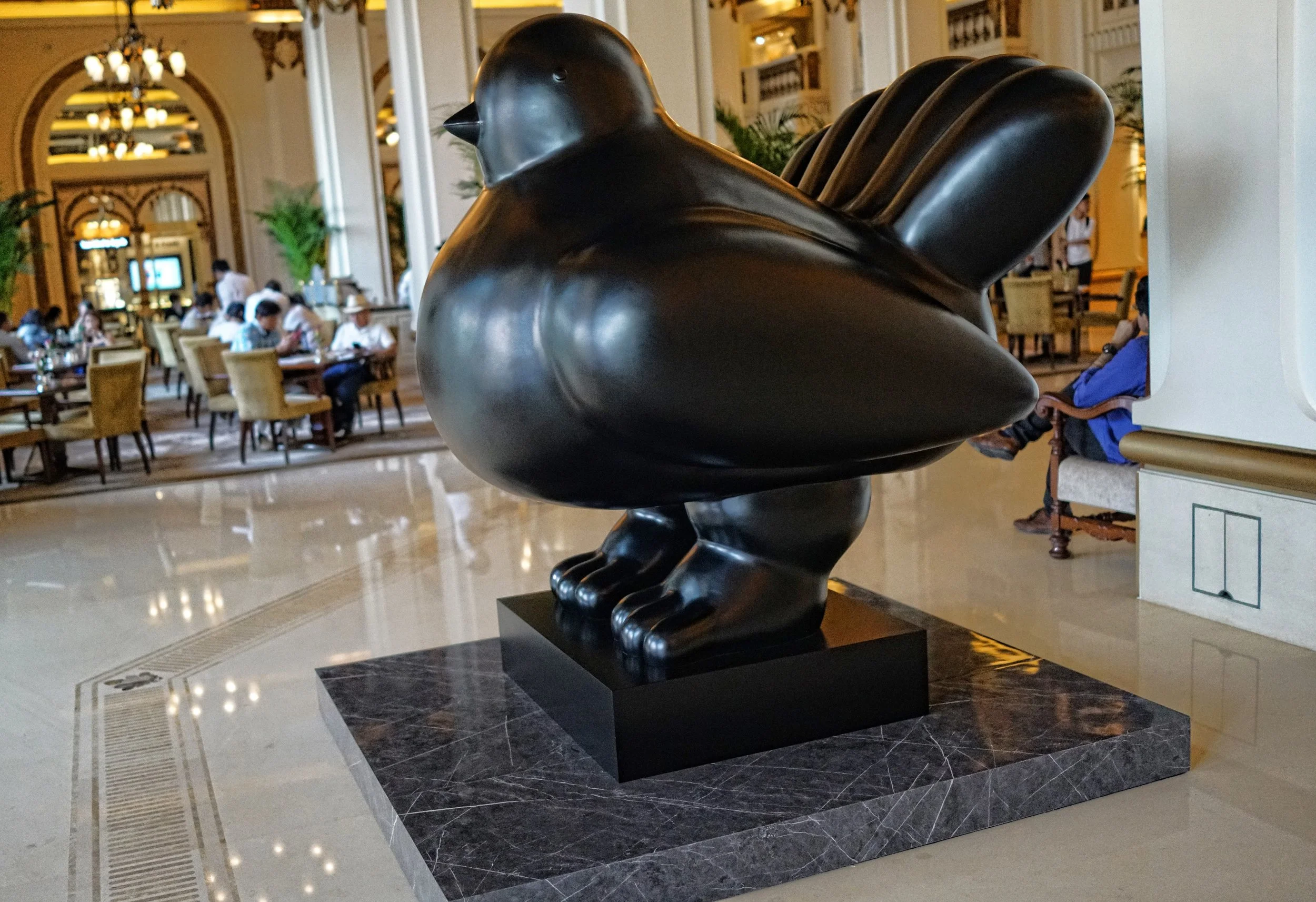As mentioned below, the Fernando Botero Black Chicken.