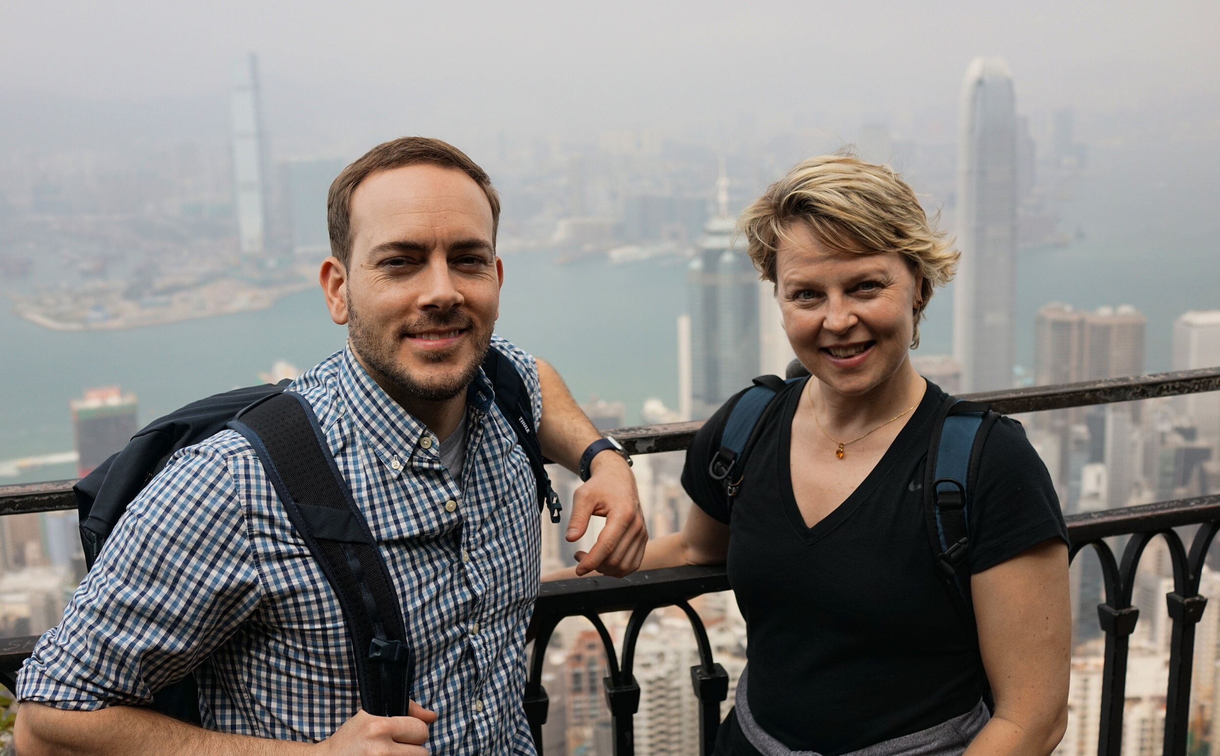 My Private Tour Guests at Victoria Peak, Hong Kong