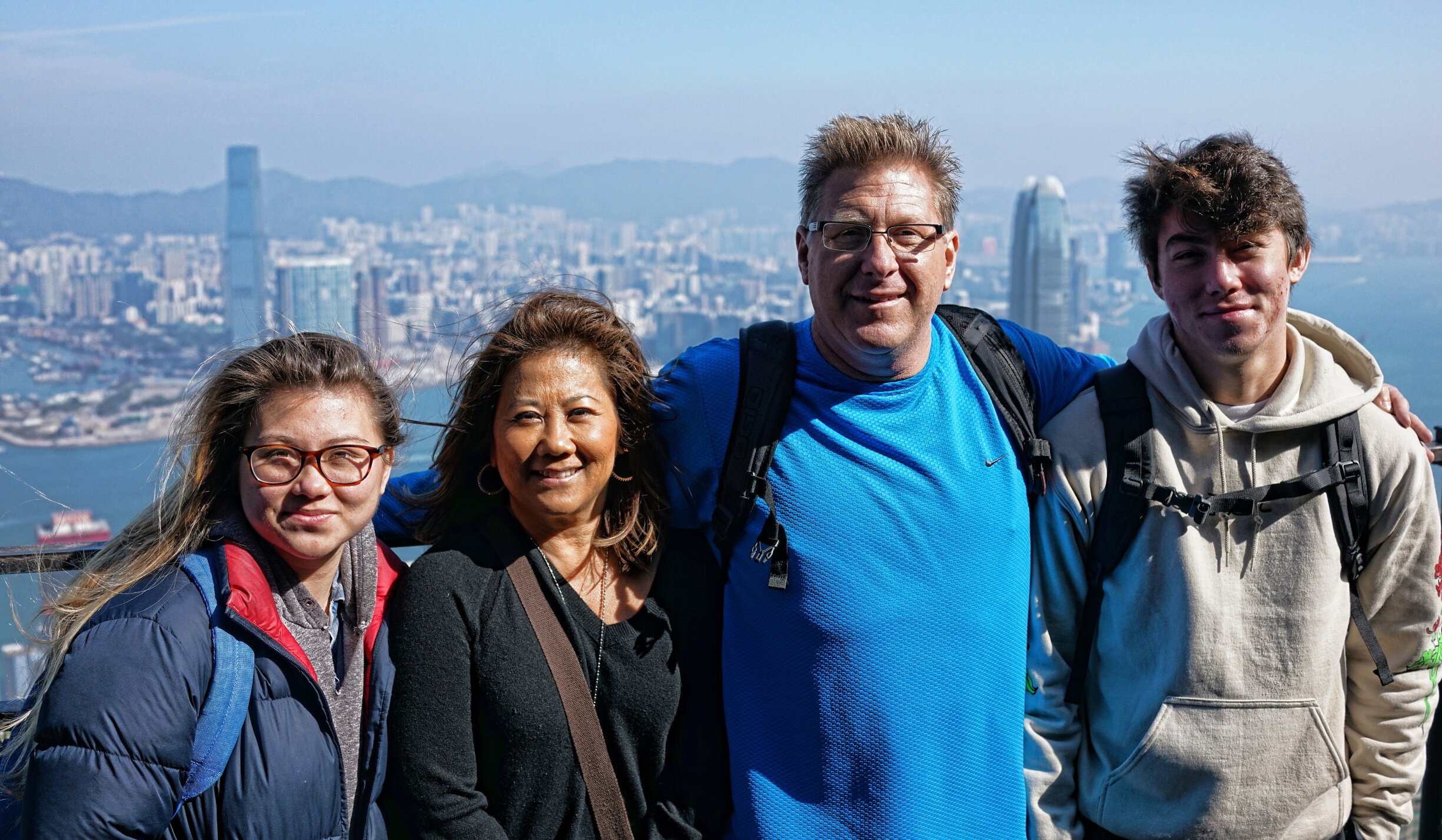 My Private Tour Guests at Victoria Peak, Hong Kong