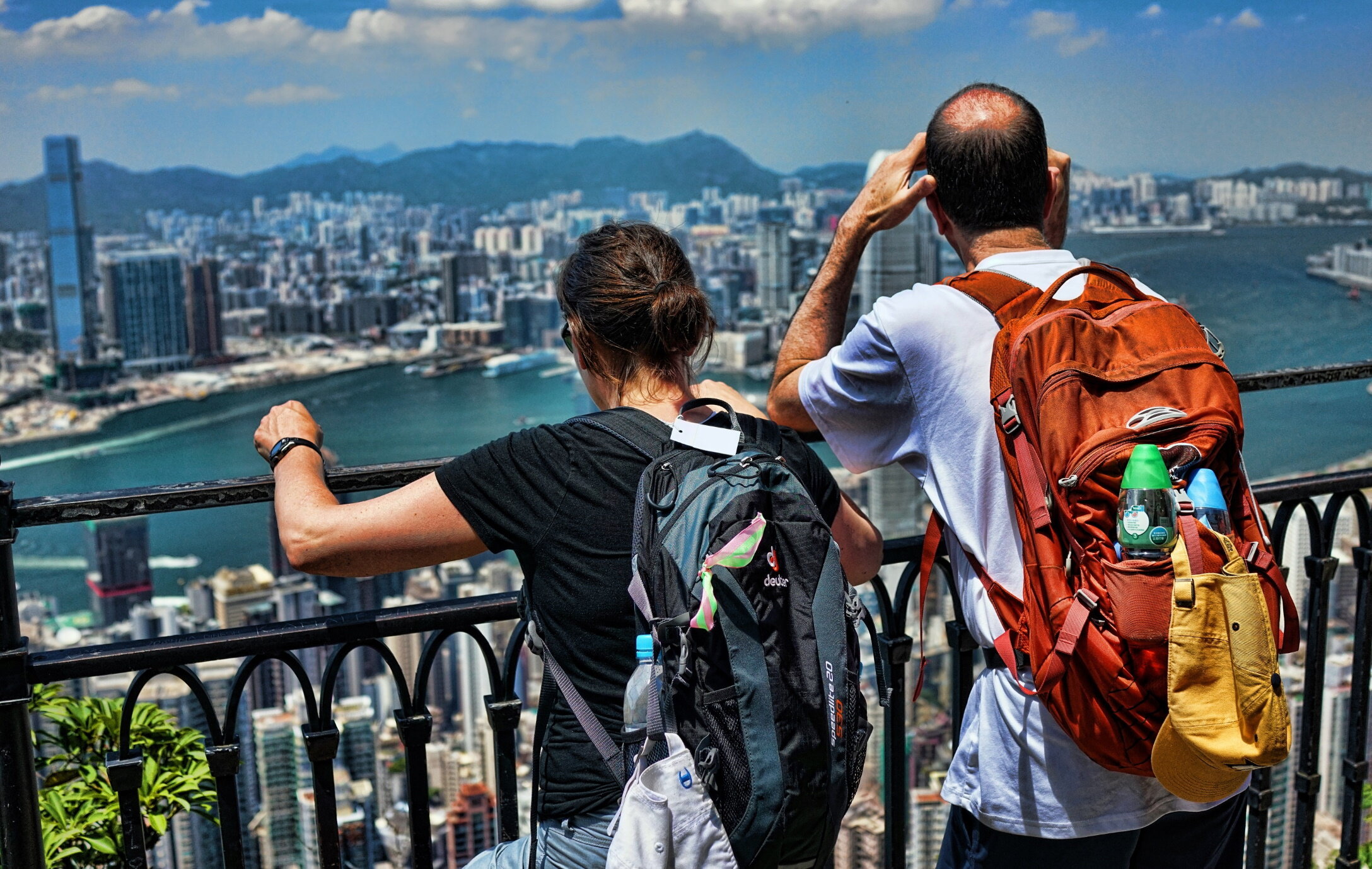 My Private Tour Guests at Victoria Peak, Hong Kong