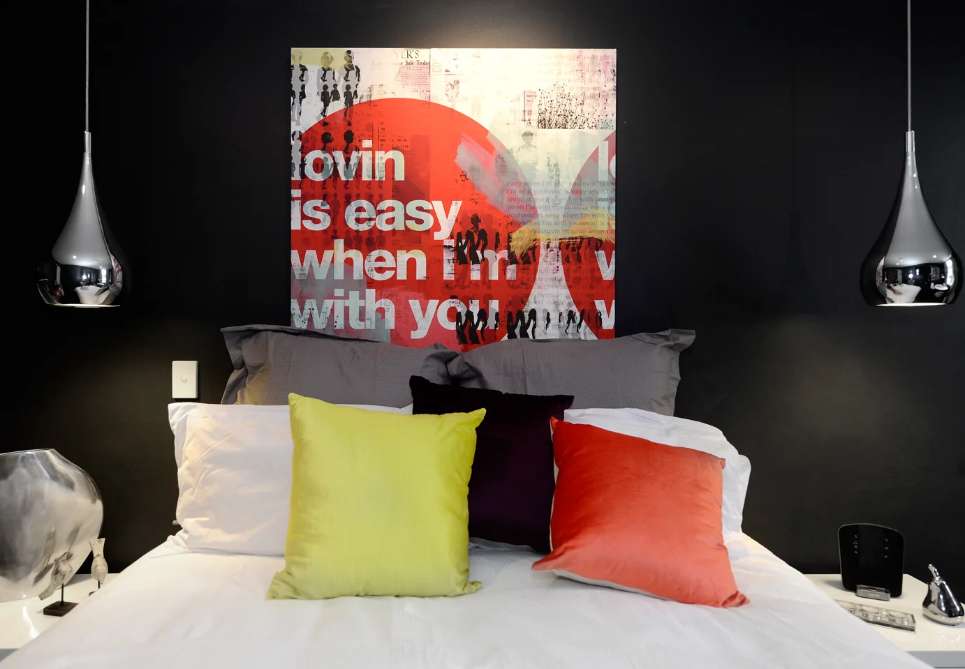 Lovin' is Easy pictured in Bec and George's challenge room.