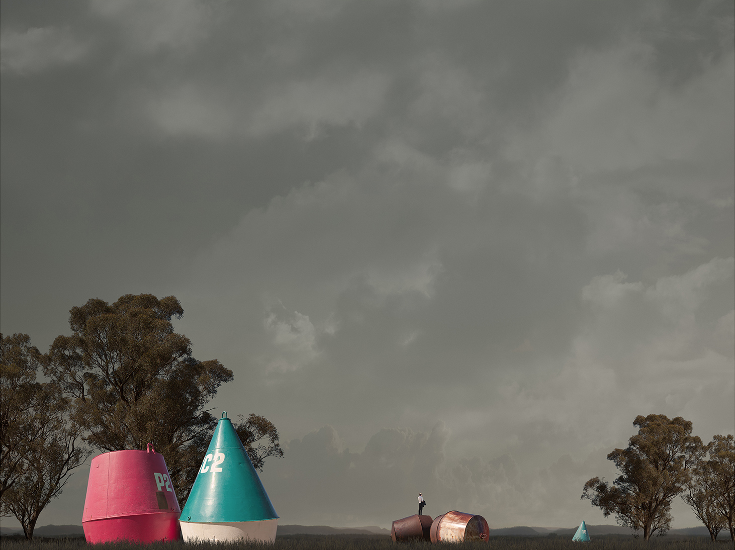 Field Buoys Pigment print on archival rag 130cm x 100cm 1/7 + 2AP 175cm x 135cm 1/3 + 1AP Represented by Otomys Arthouse