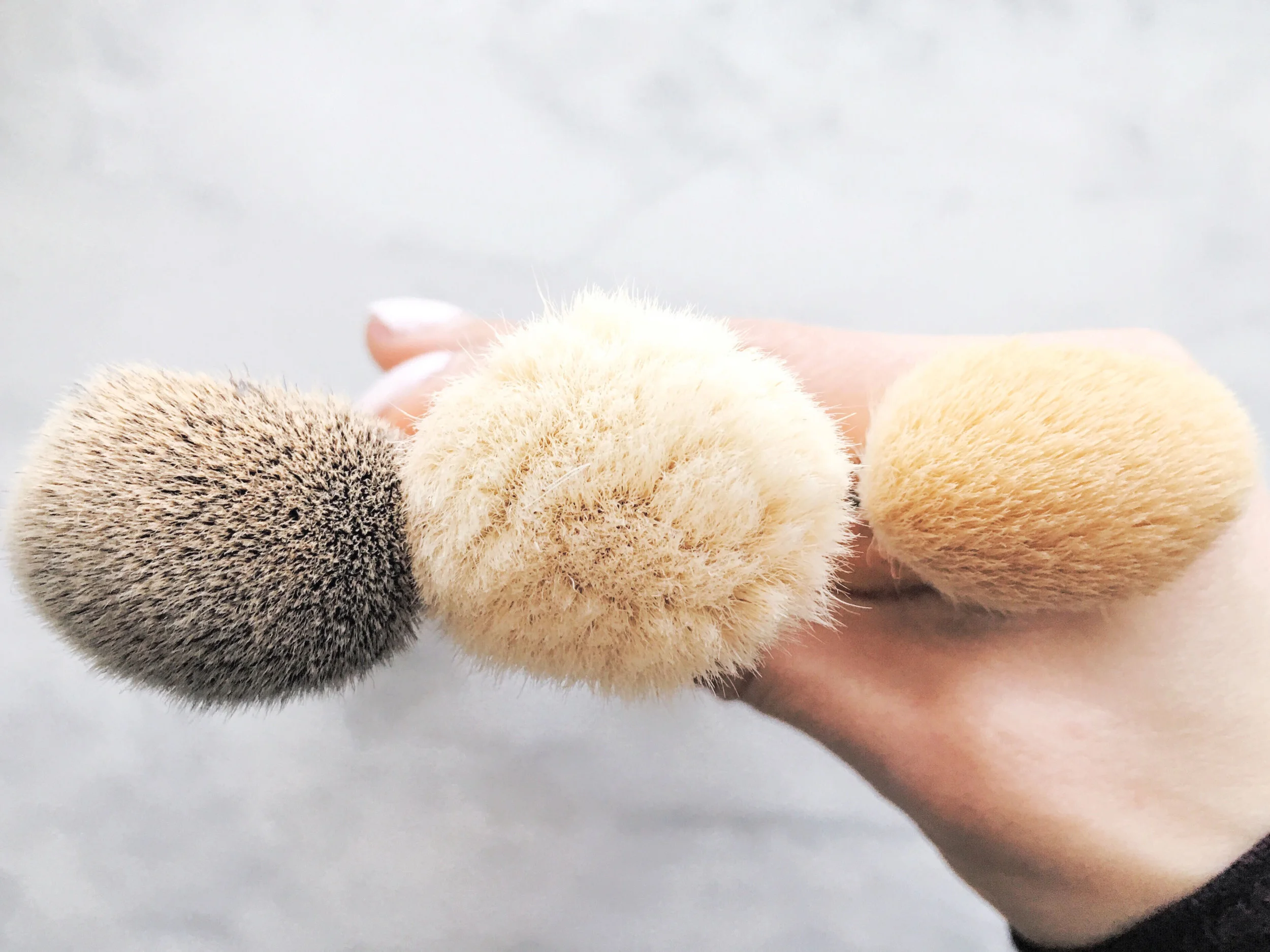Real Techniques Expert Face Brush, Charlotte Tilbury Magic Foundation Brush, Tom Ford Cream Foundation Brush
