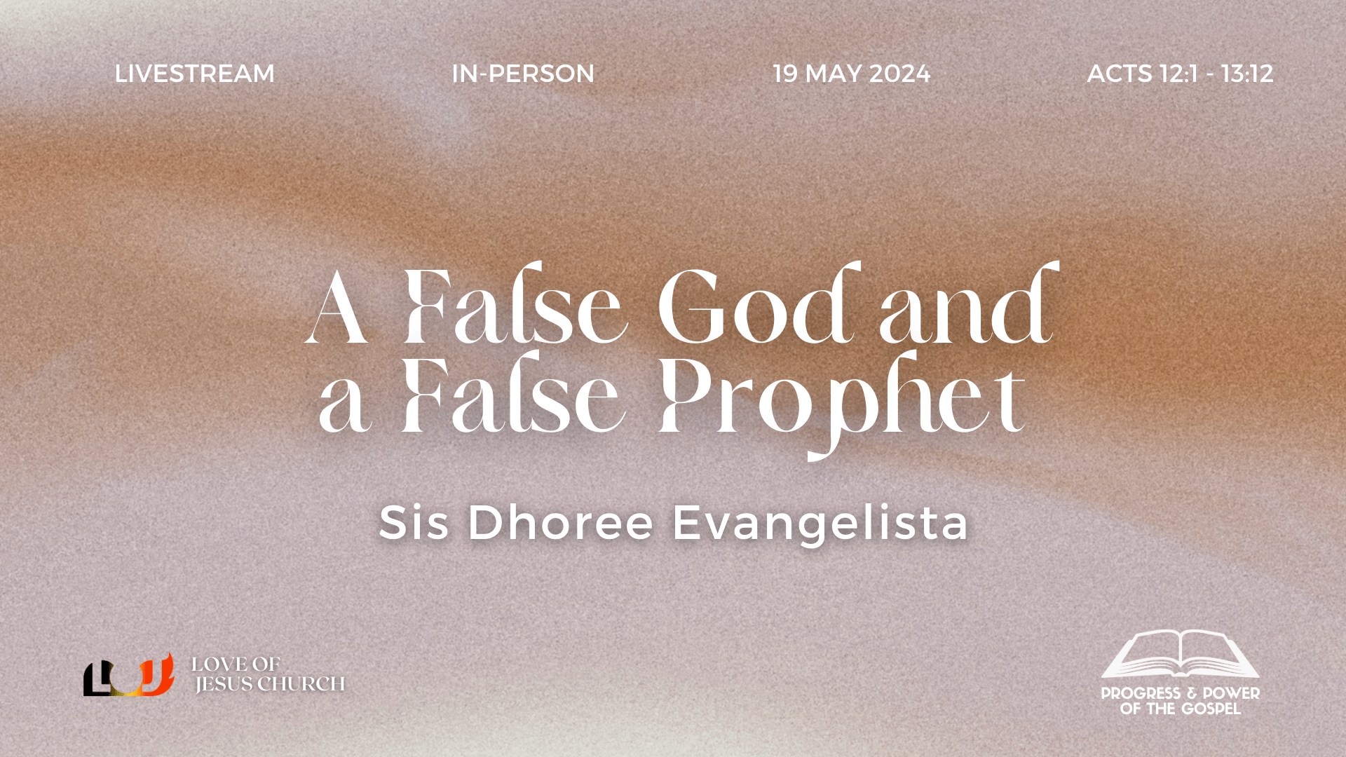 Lesson 12: A False God and a False Prophet- Sis Dhoree Evangelista