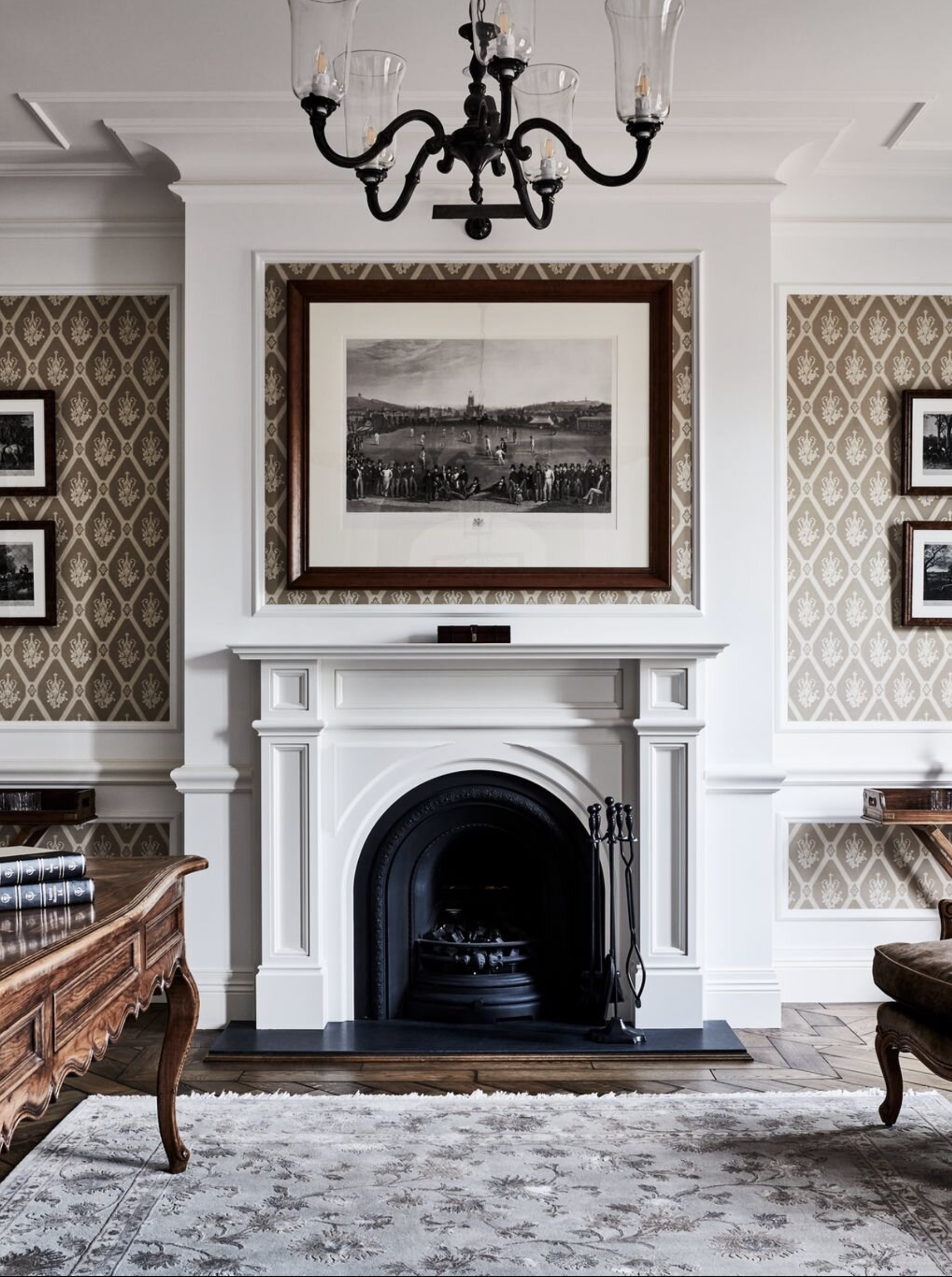  Two traditional fireplaces in a recent project. Timber and cast iron. Canterbury, July 2020 
