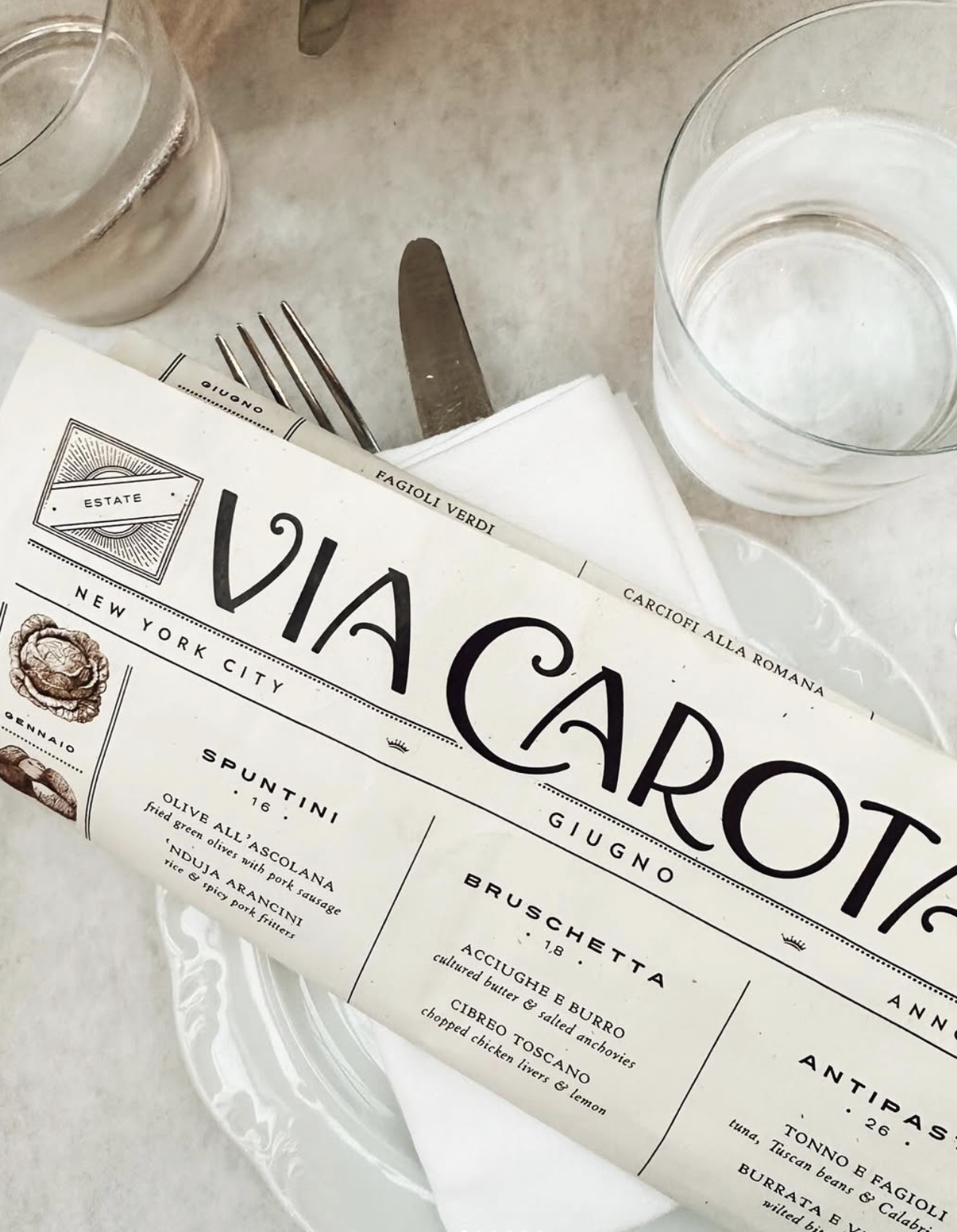 A lucky score. A hard to get table at Via Carota