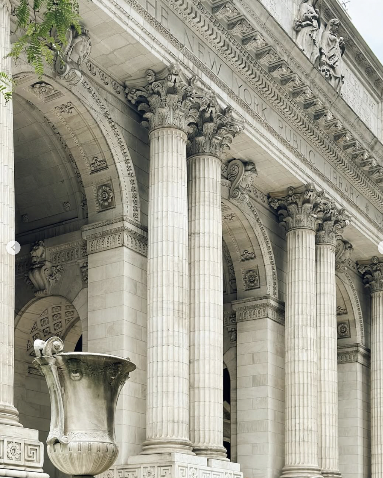   The sublime exterior of the New York Public Library  