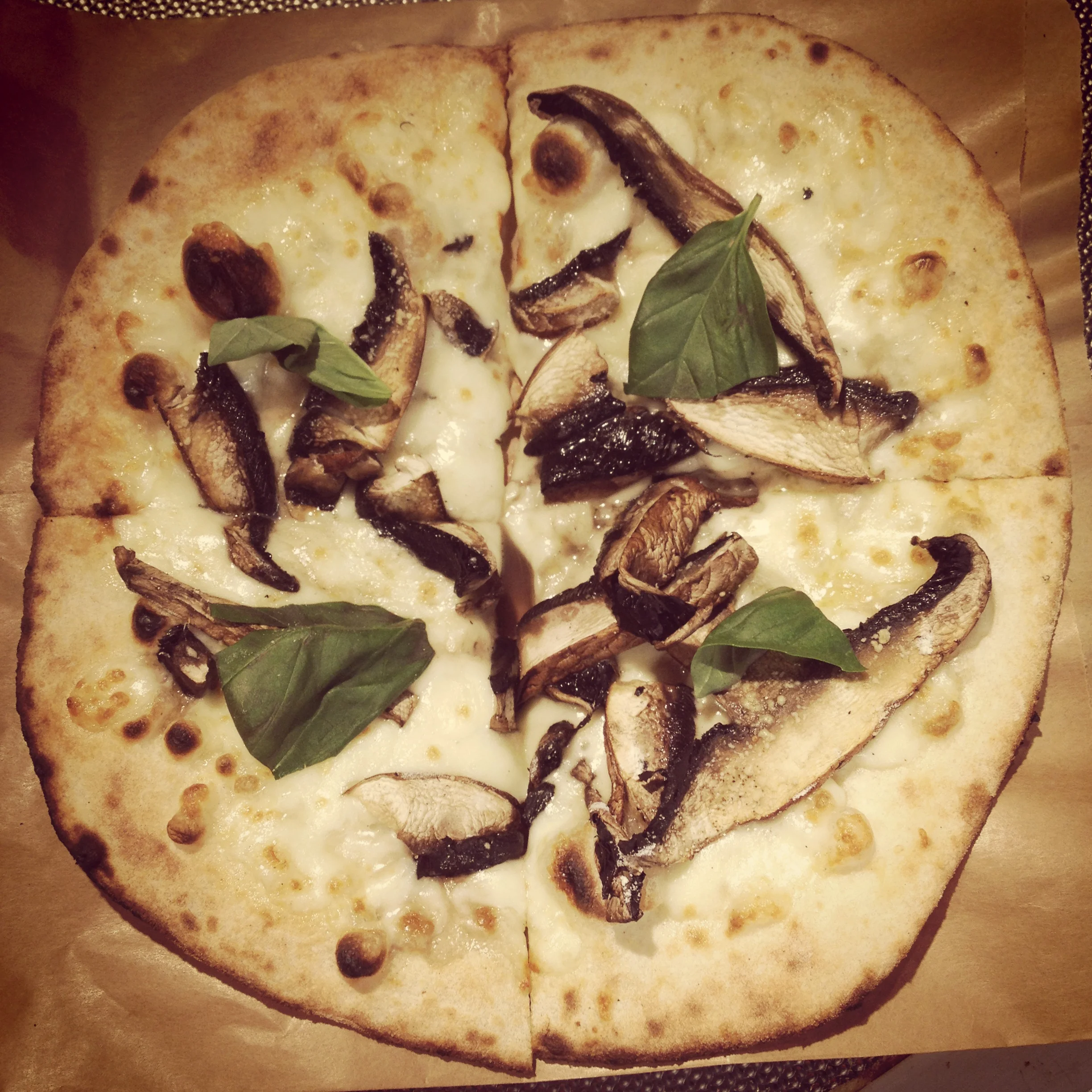 funghi, portobello mushrooms with truffle oil - a hit on the night!