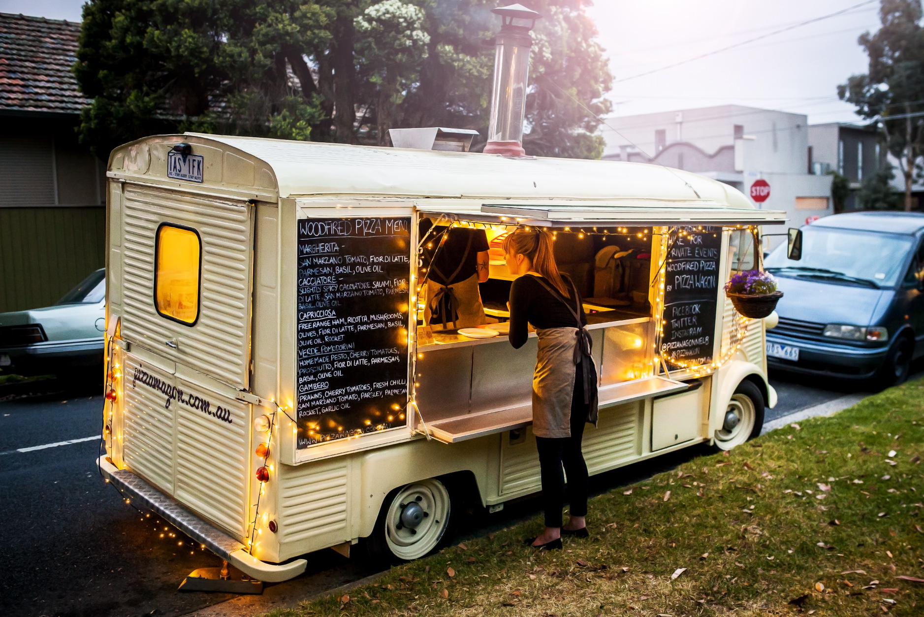 “ Everyone absolutely raved about the pizzas and they seemed to vanish off the plates within seconds! Having the truck there added a real sense of atmosphere and was a great talking point between the guests. Not only that, you kept us up to date with how the evening was going and I felt so comfortable knowing you had everything under control.I'll definitely be keeping you in mind for future events! ” Chryssie Lambetsos
